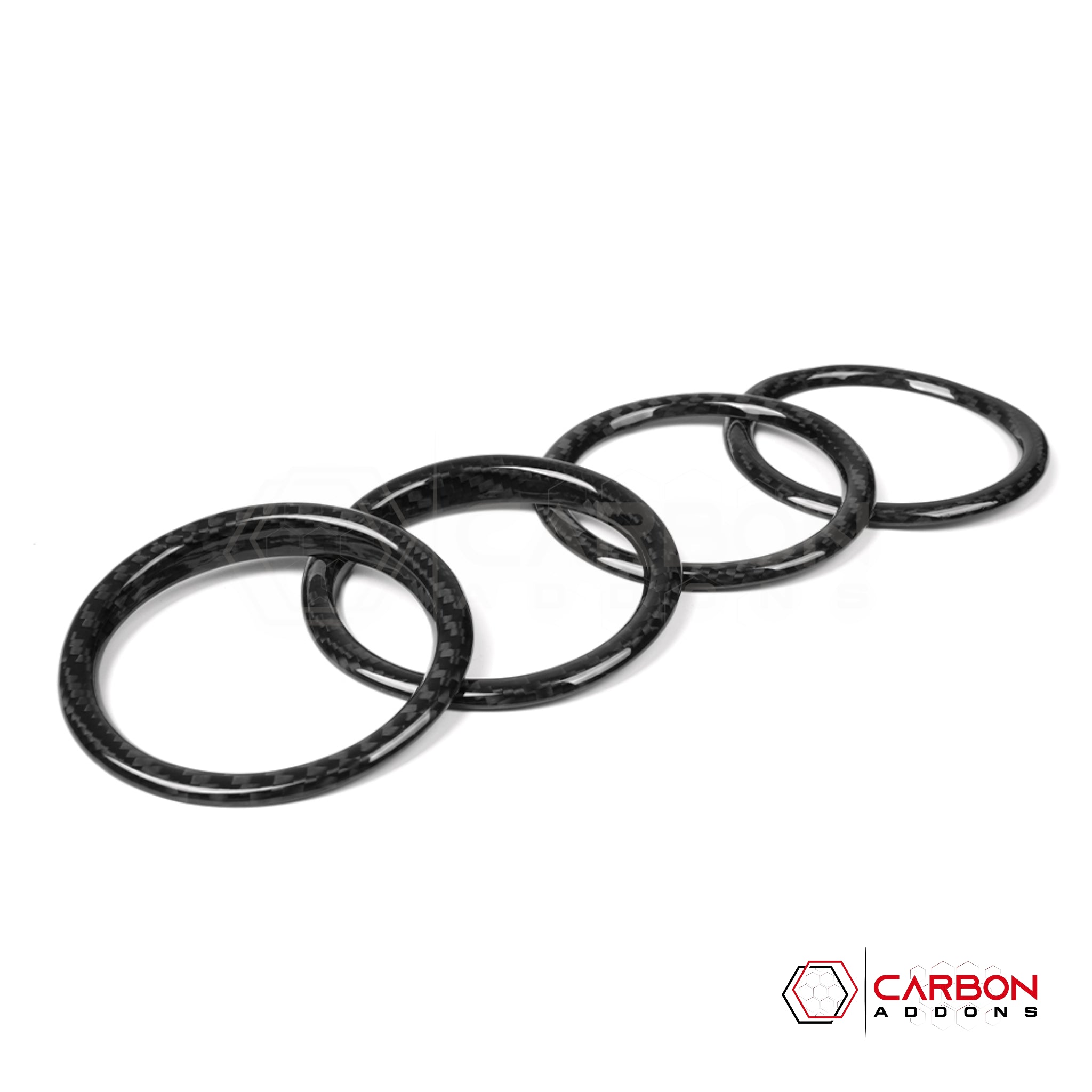 Jeep Gladiator Dashboard AC Vent Trim Covers – Real Dry Carbon Fiber (Glossy or Matte) 2020–Current