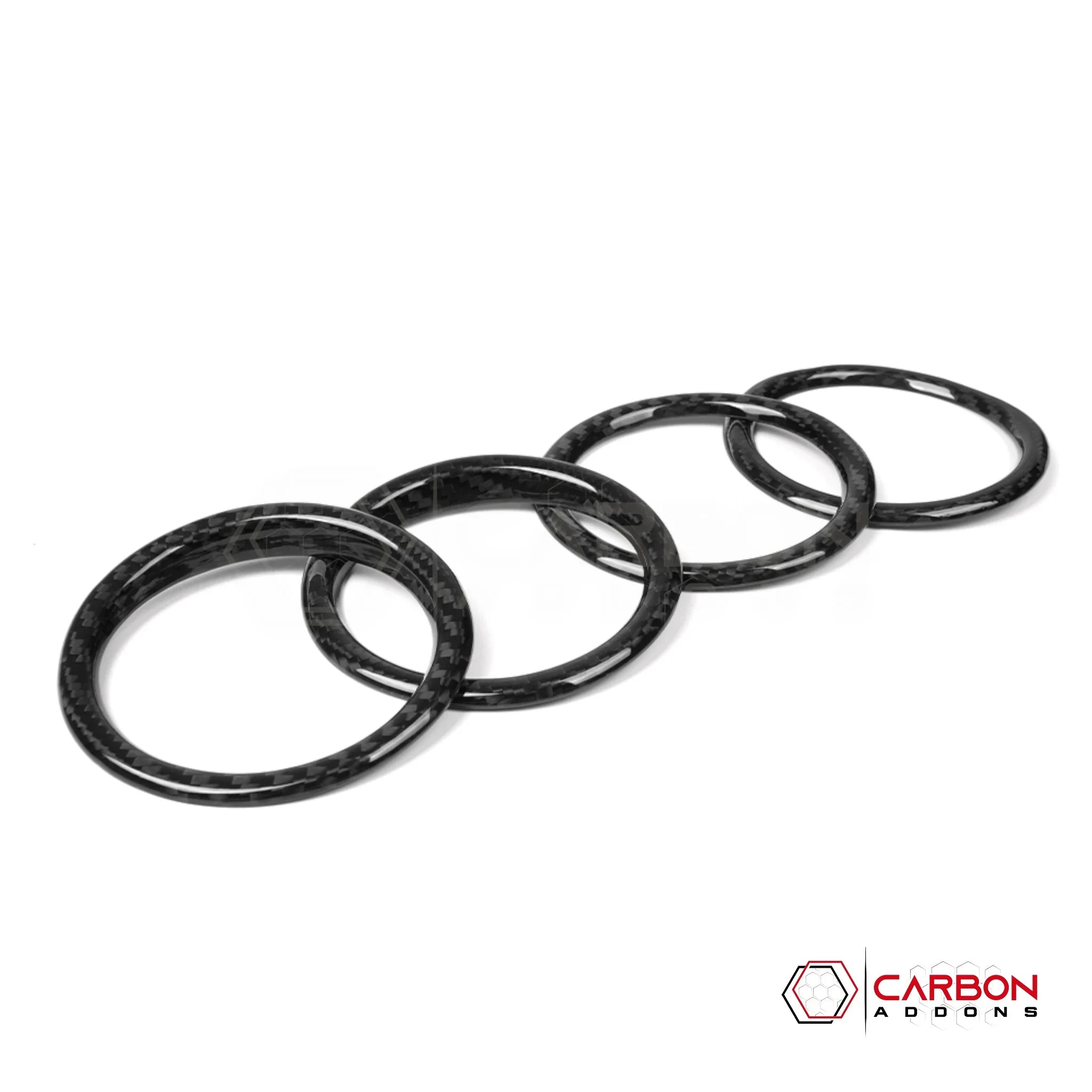 Jeep Gladiator Dashboard AC Vent Trim Covers – Real Dry Carbon Fiber (Glossy or Matte) 2020–Current