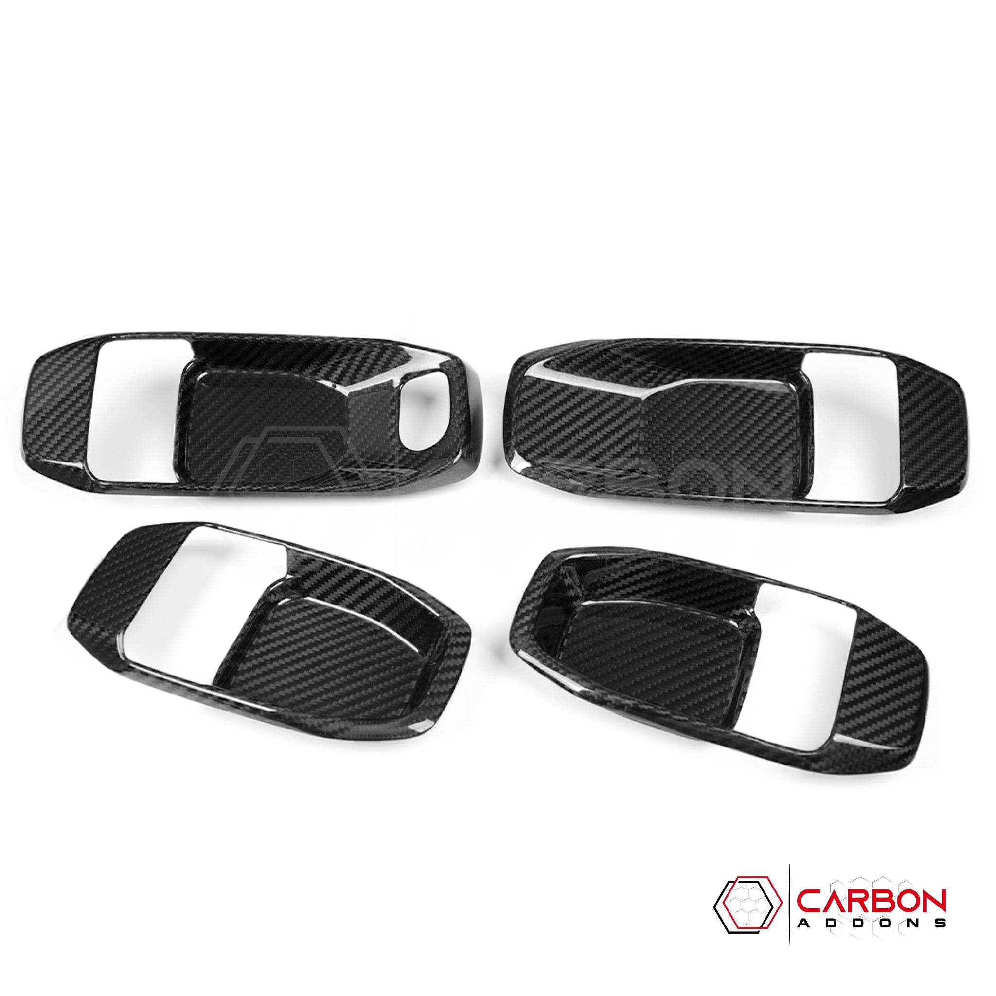 Jeep Gladiator JT & Wrangler JL Interior Door Handle Surround Trim Cover – Real Dry Carbon Fiber (Glossy or Matte) 2020–Current