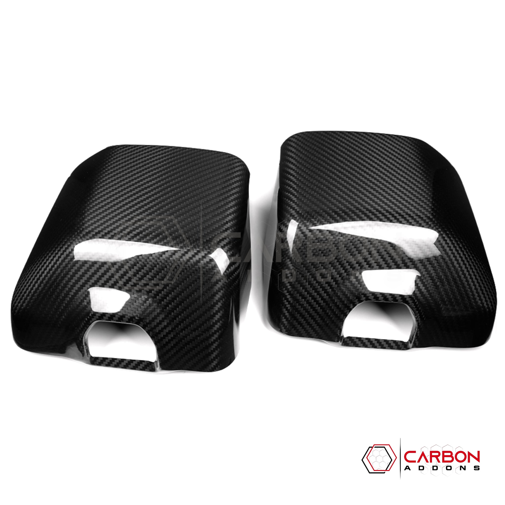 Jeep Gladiator JT & Wrangler JL Side View Mirror Covers (With or Without Light) – Real Dry Carbon Fiber (Glossy or Matte) 2020–Current