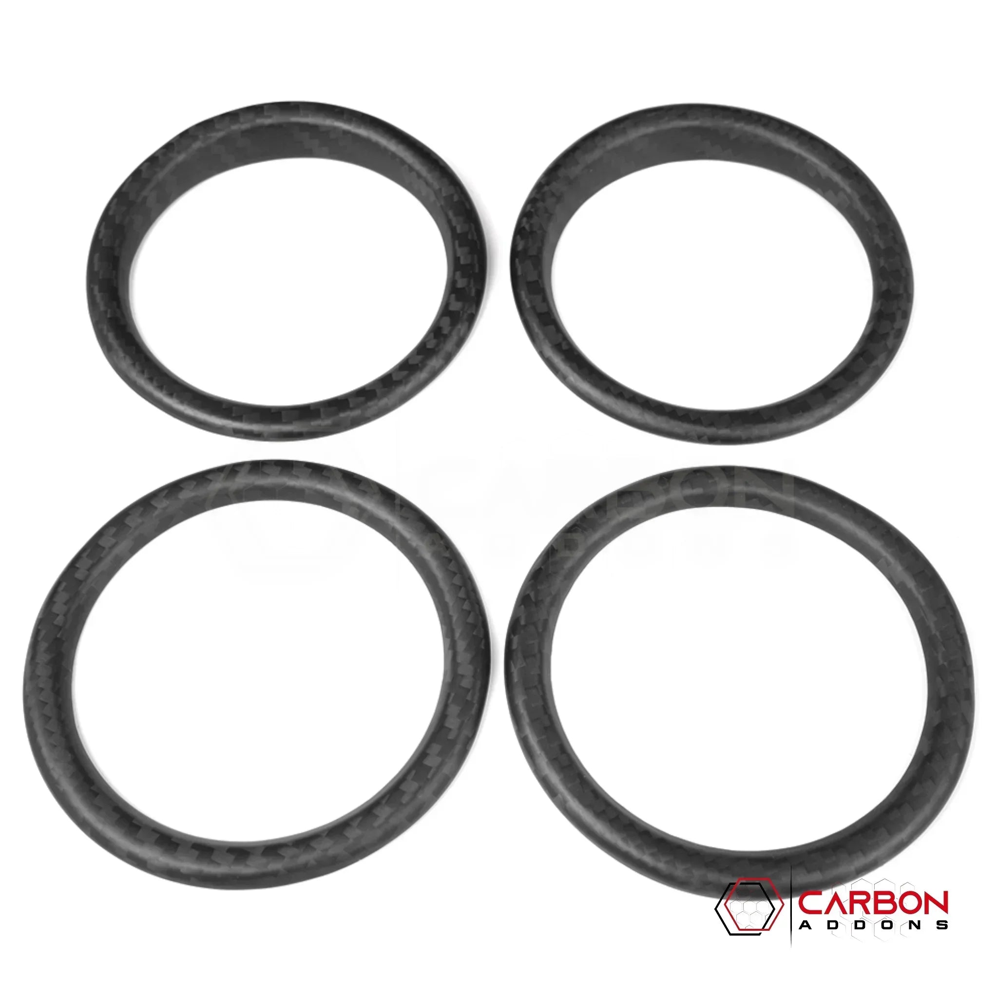 2018+ Jeep Wrangler JL & 2020+ Gladiator JT Real Carbon Fiber Dashboard A/C Vent Trim Covers (4pcs)