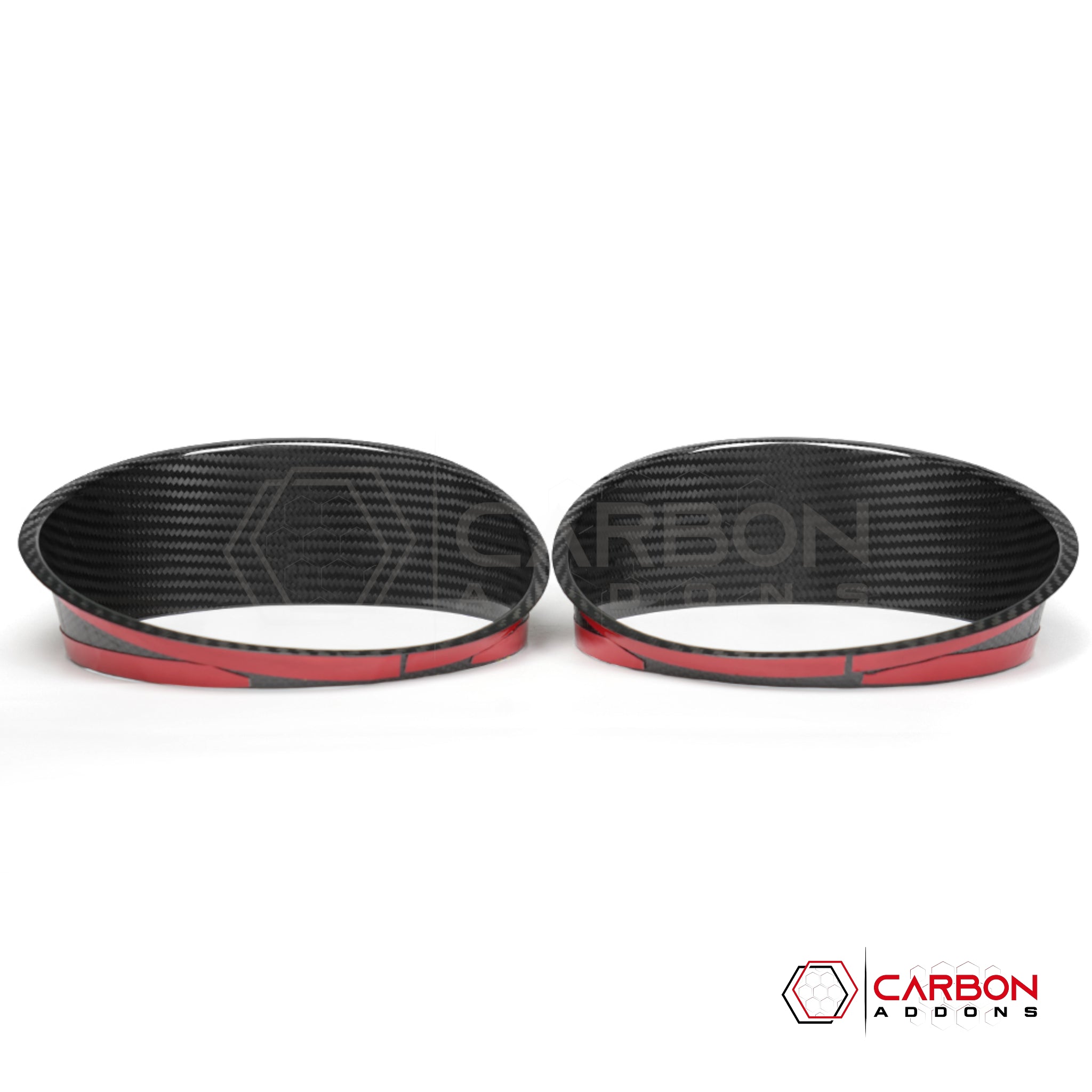 Jeep Gladiator JT & Wrangler JL Headlight Ring Frame Bezel Cover – Real Dry Carbon Fiber (Glossy or Matte) 2020–Current