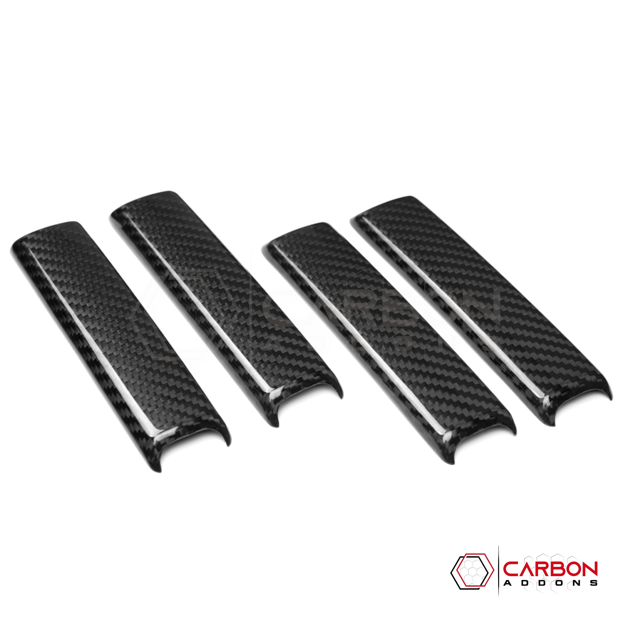 Jeep Gladiator JT & Wrangler JL A & B Pillar Grab Handle Trim Cover Set – Real Dry Carbon Fiber (Glossy or Matte) 2020–Current