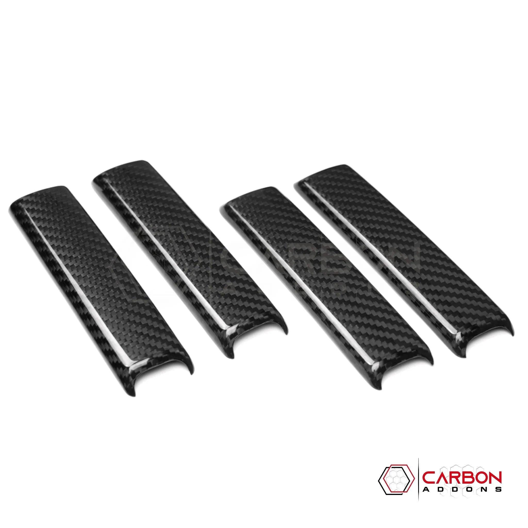 Jeep Gladiator JT & Wrangler JL A & B Pillar Grab Handle Trim Cover Set – Real Dry Carbon Fiber (Glossy or Matte) 2020–Current
