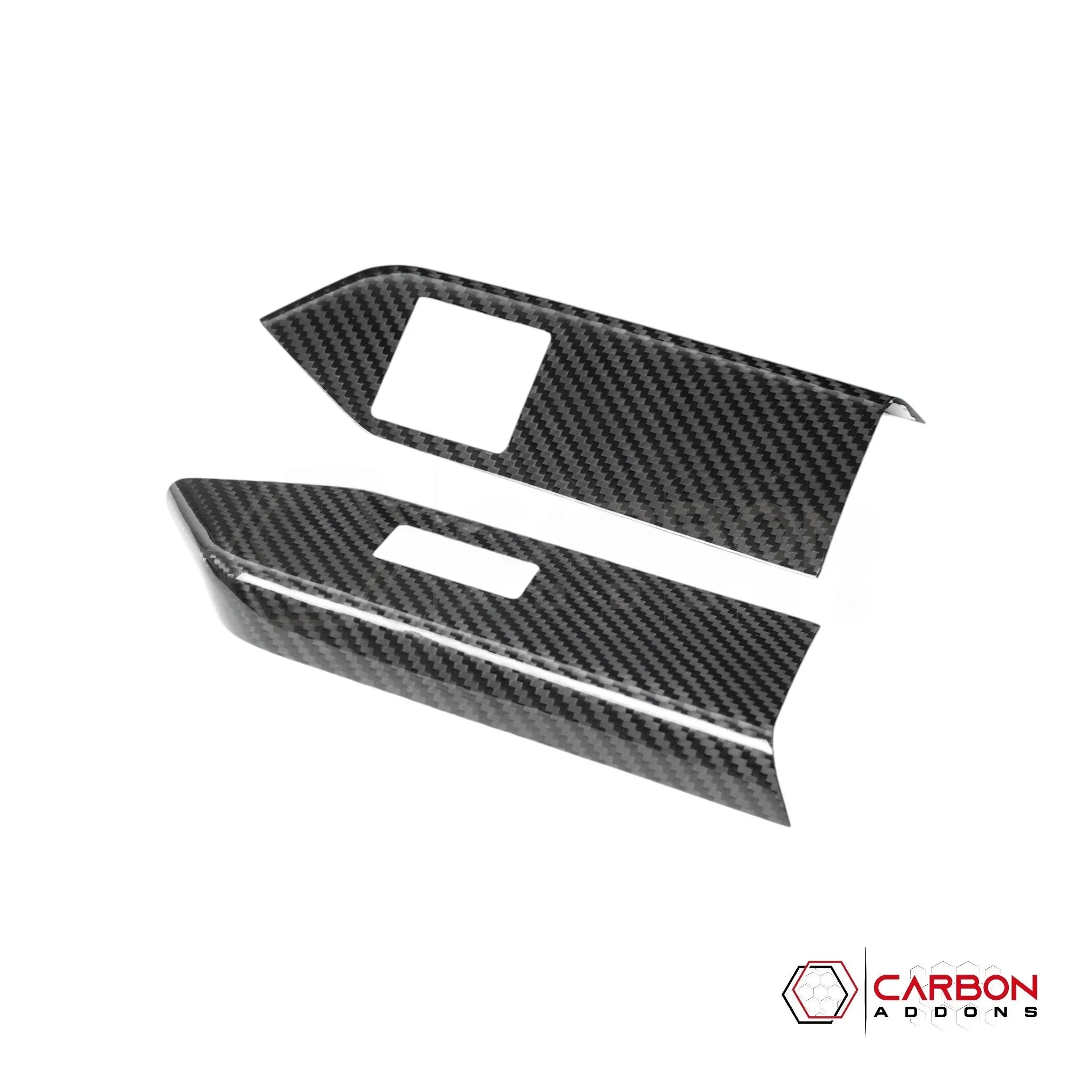 Carbon Fiber Door Window Switch Trim Cover For S197 Mustang 2010-2014