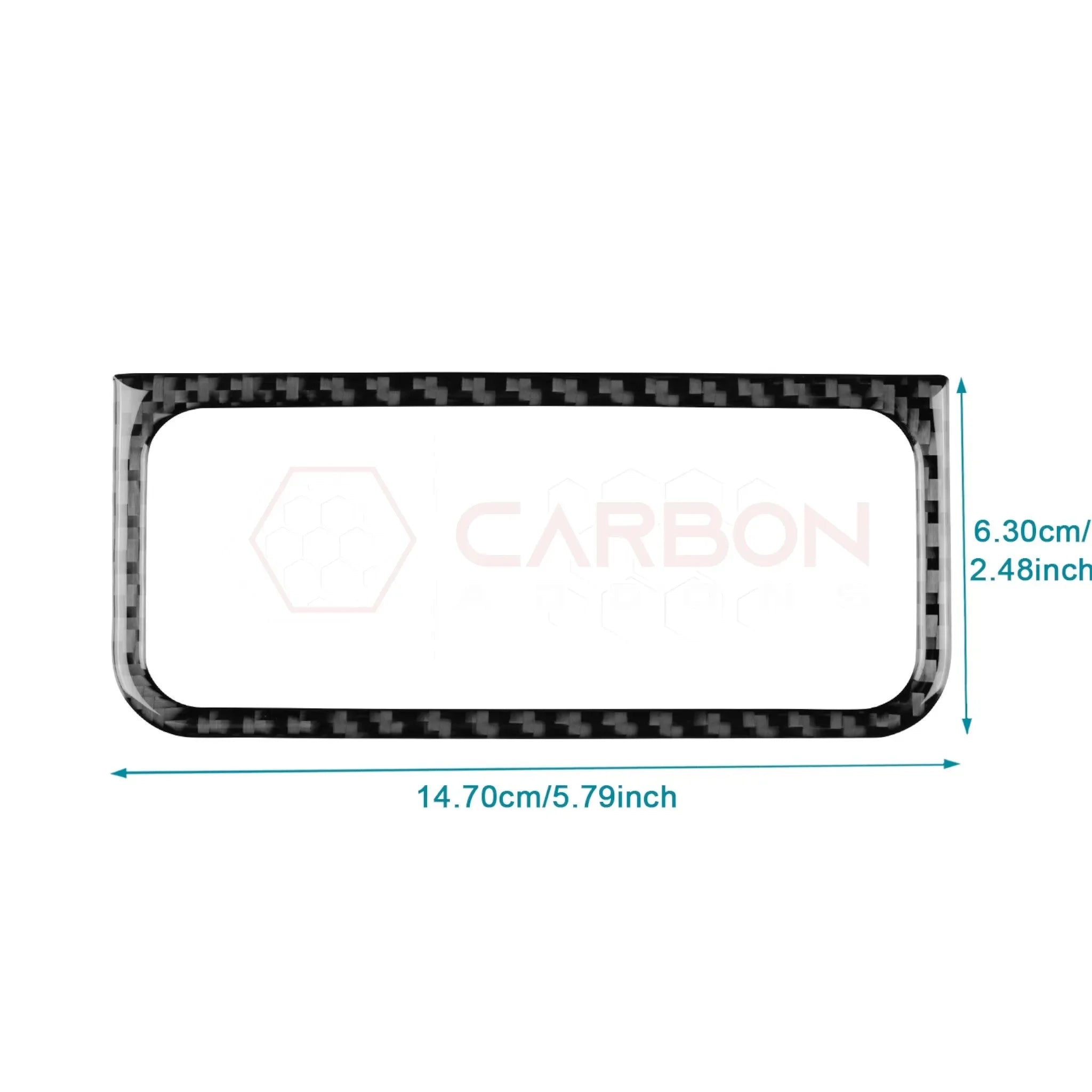 Real Carbon Fiber Headlight Control Outer Trim Overlay for 2024+ Ford Mustang