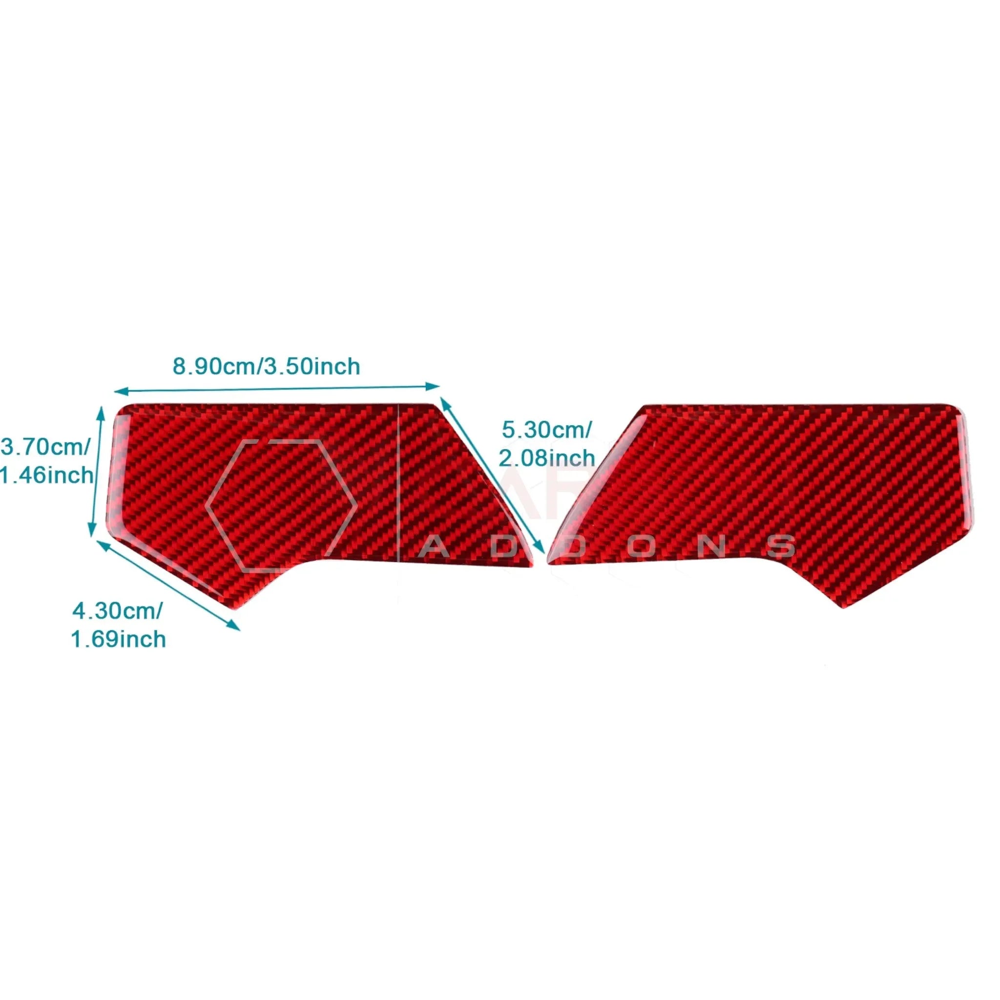 Real Carbon Fiber Upper Dashboard Side Panel Trim Overlay for 2024+ Ford Mustang