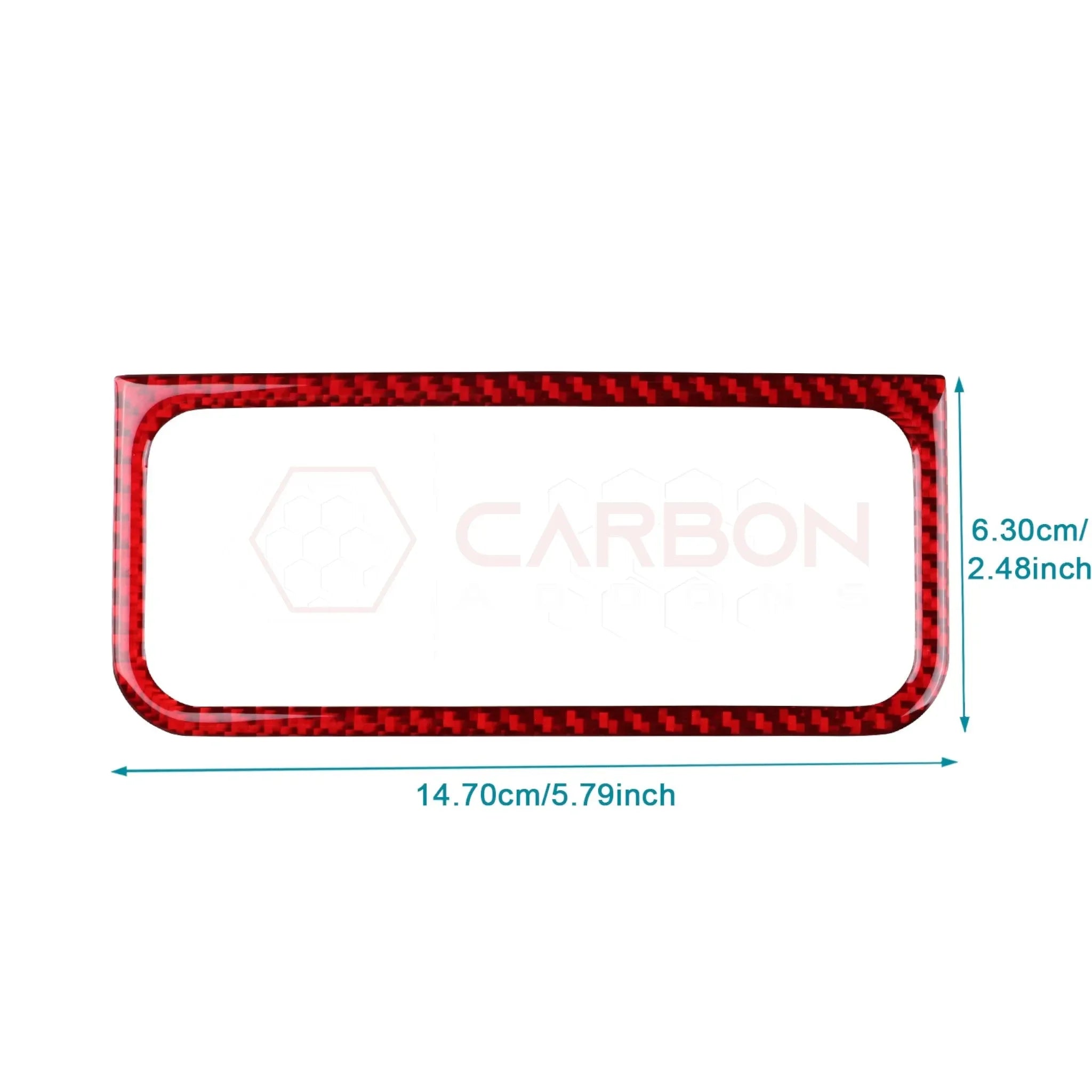 Real Carbon Fiber Headlight Control Outer Trim Overlay for 2024+ Ford Mustang