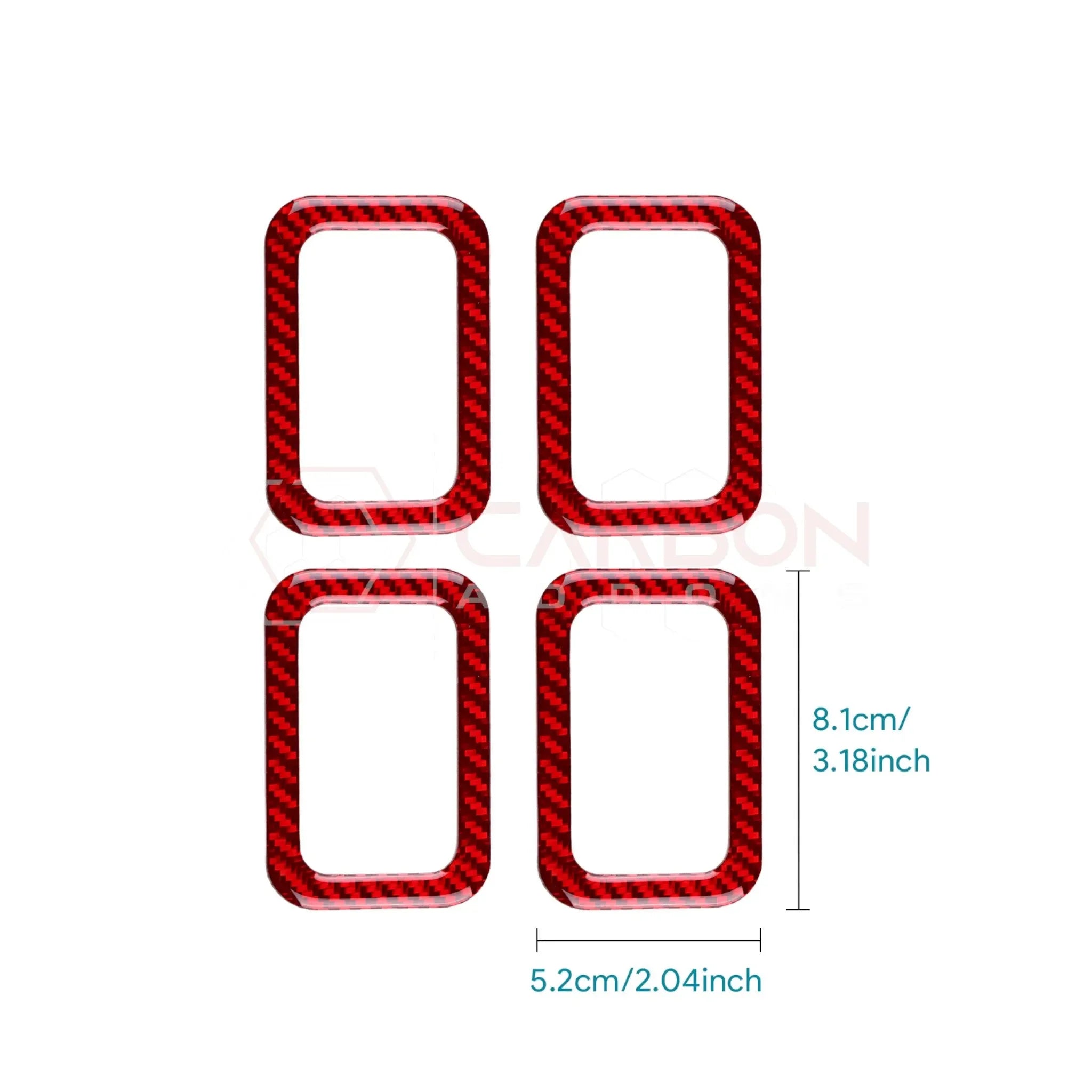 Real Carbon Fiber Rear Child Seat Anchor Trim Overlay for 2024+ Ford Mustang