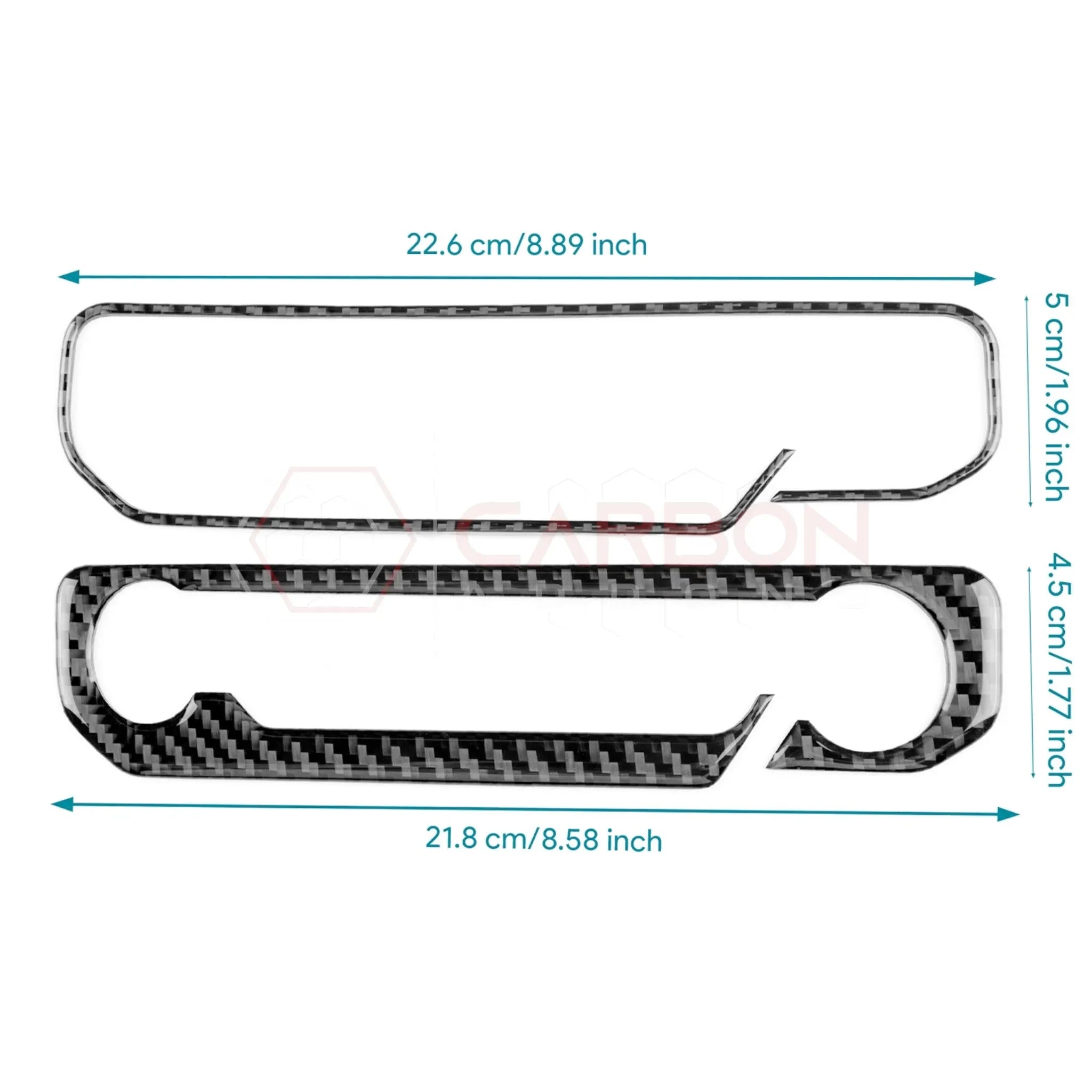 Real Carbon Fiber Start & Control Button Trim Overlay for 2024+ Ford Mustang