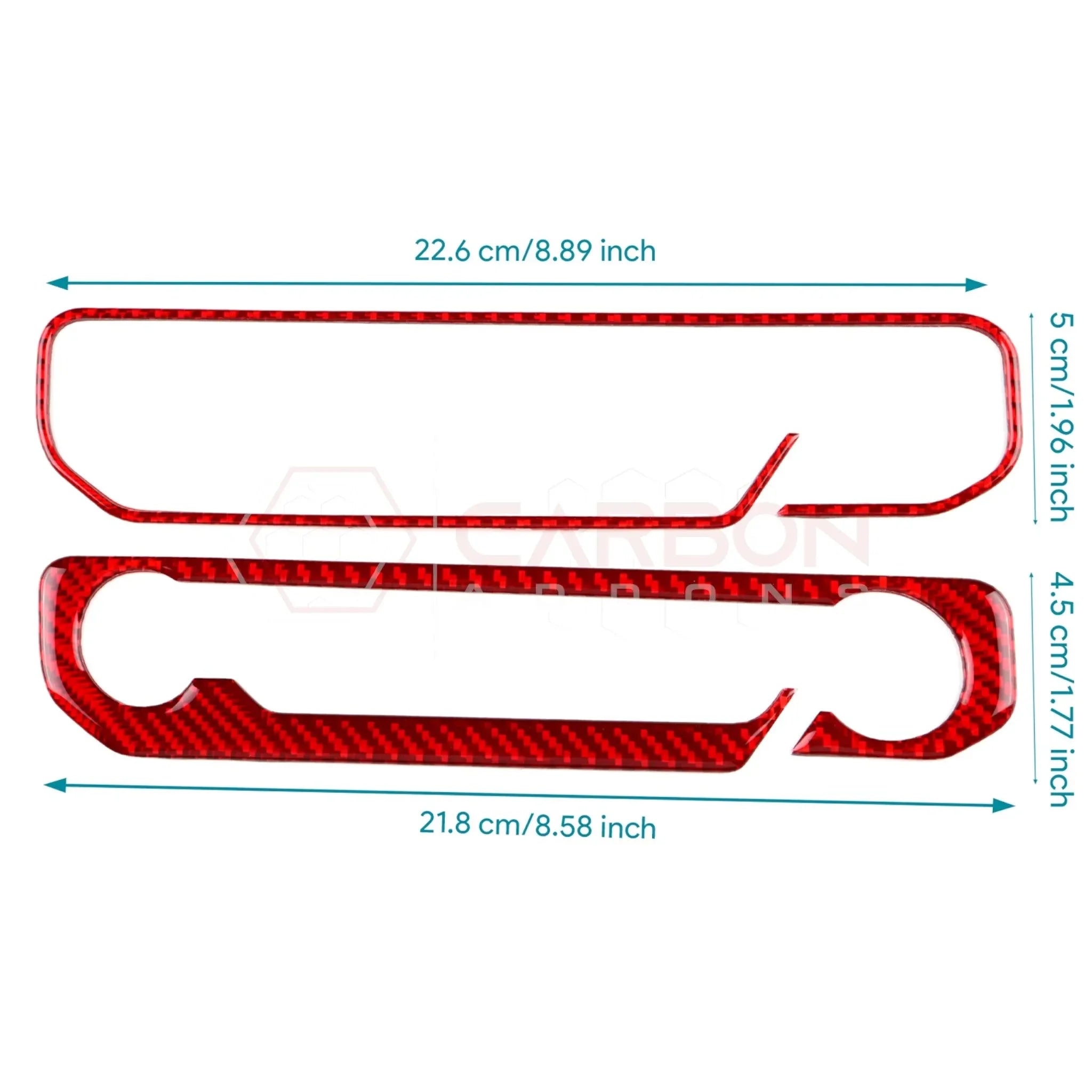 Real Carbon Fiber Start & Control Button Trim Overlay for 2024+ Ford Mustang