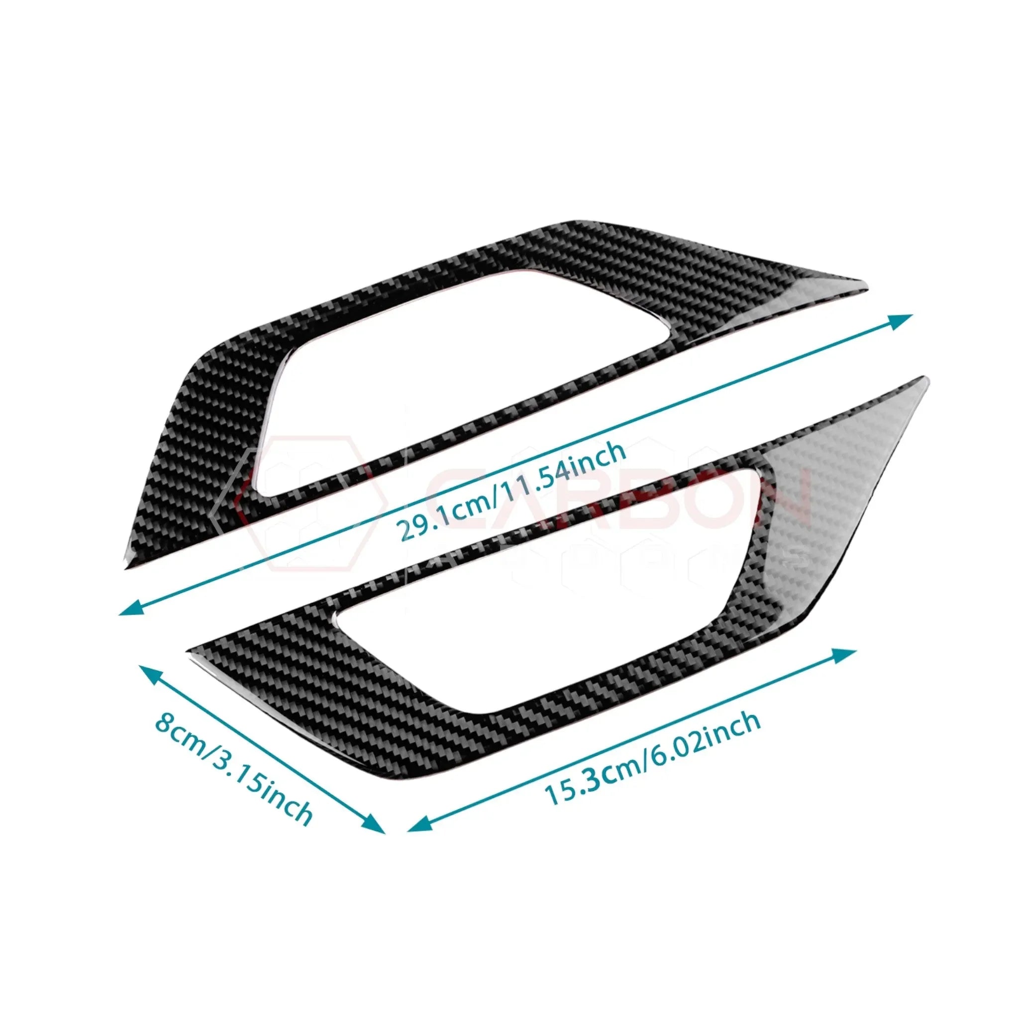 Real Carbon Fiber Seat Control Outer Trim Overlay for 2024+ Ford Mustang