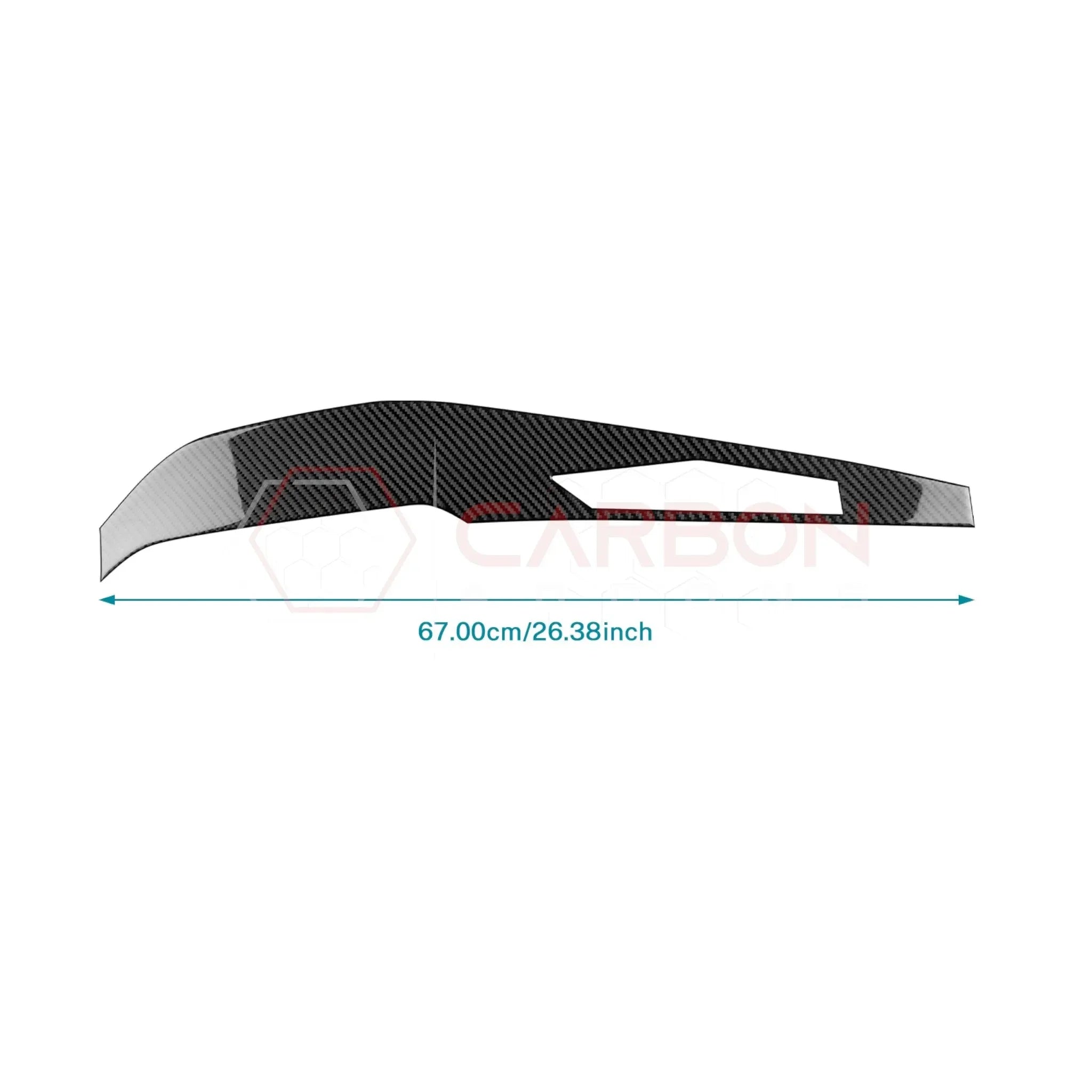 Real Carbon Fiber Dashboard Screen Surround Trim Overlay for 2024+ Ford Mustang