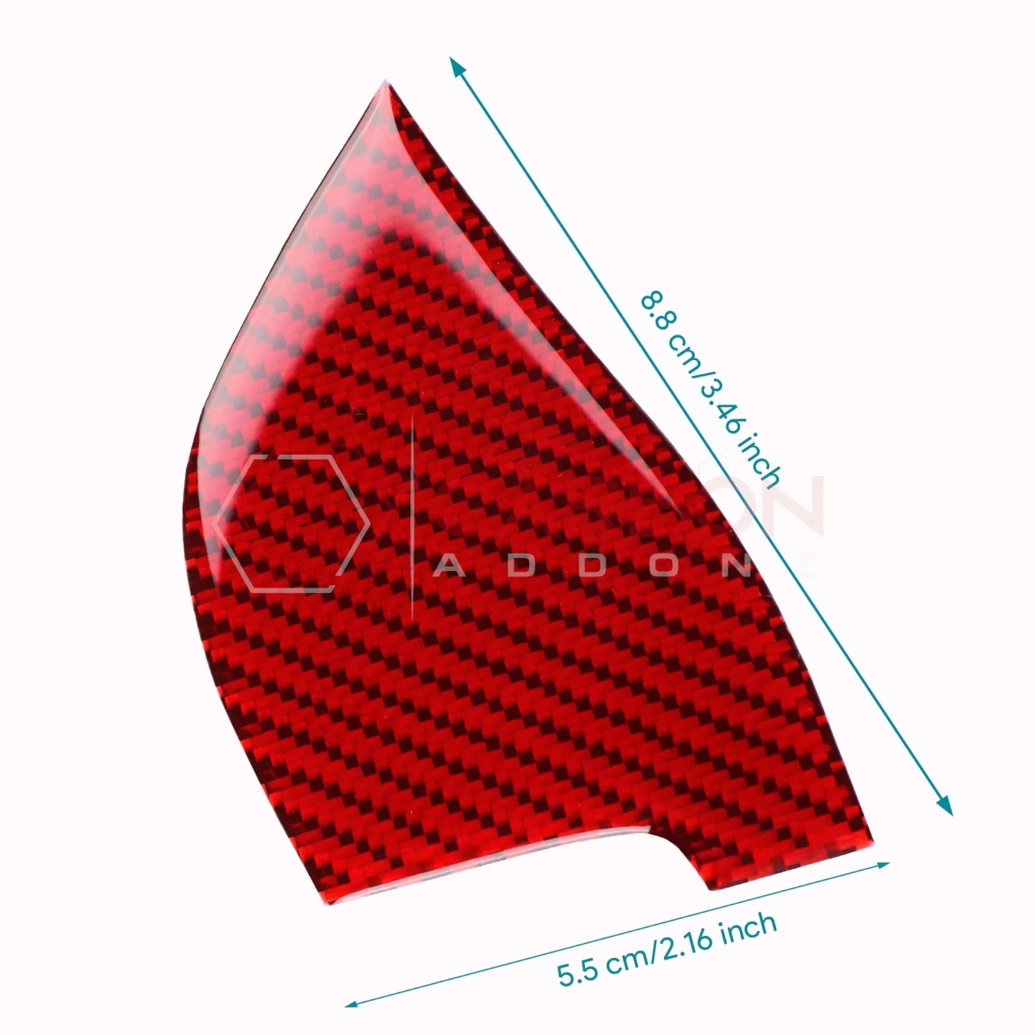 Real Carbon Fiber Door Jamb Triangle Trim Overlay for 2024+ Ford Mustang
