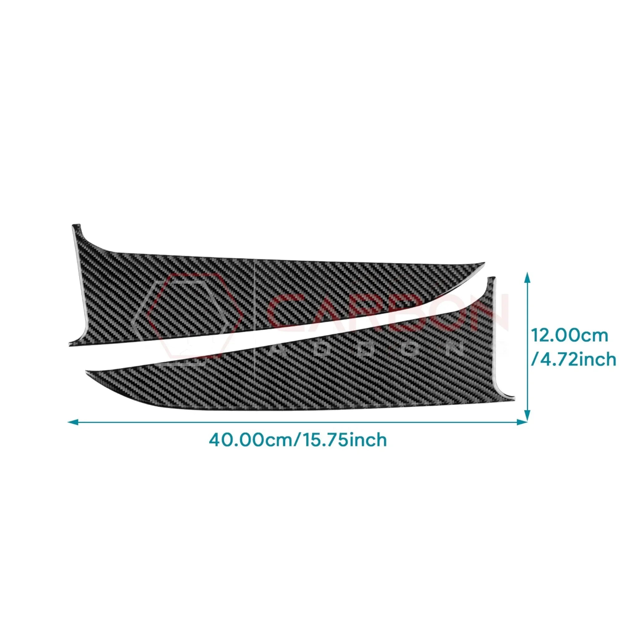Real Carbon Fiber Lower Door Panel Trim Overlay for 2024+ Ford Mustang