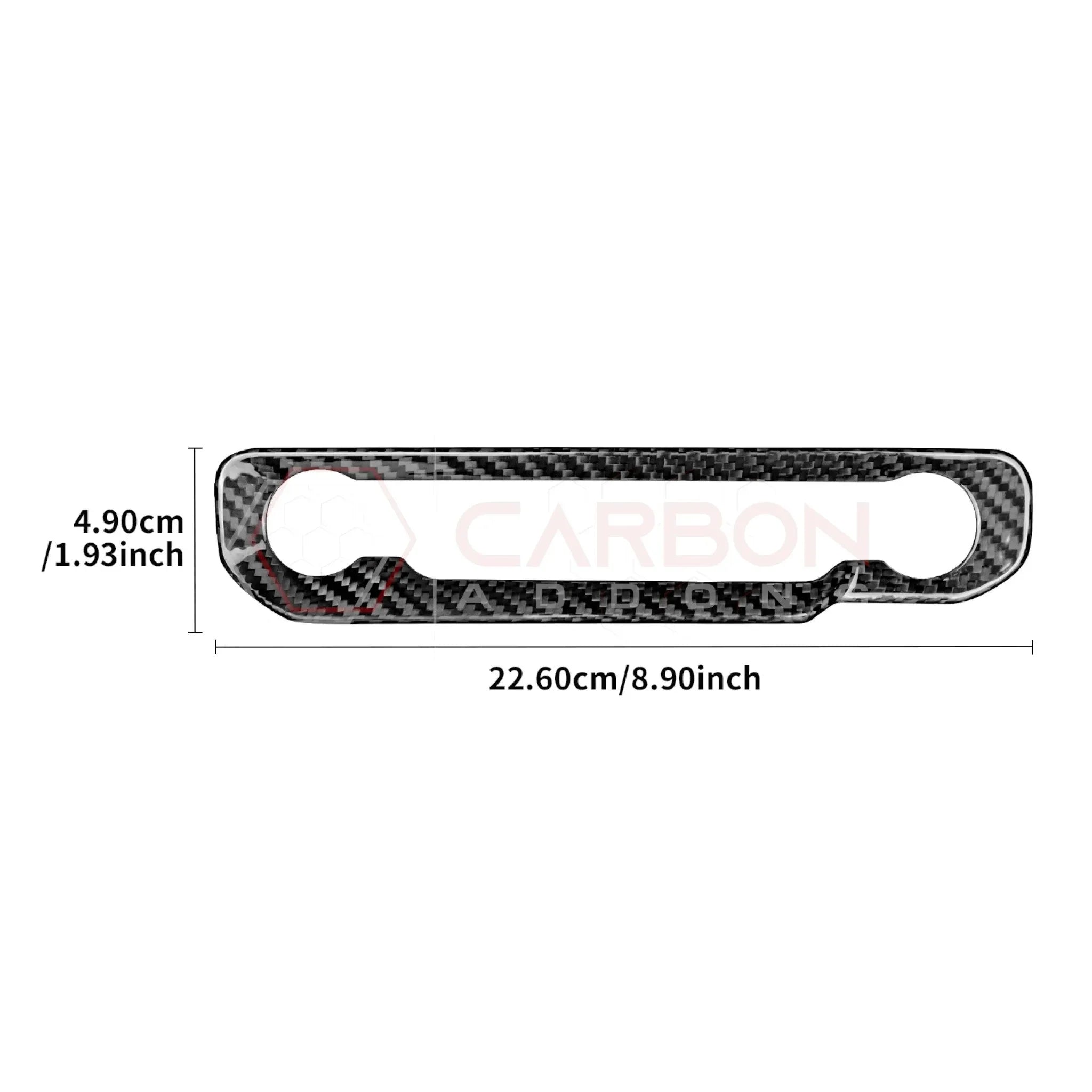 Real Carbon Fiber Radio & Dashboard Control Trim Cover for 2024+ Ford Mustang