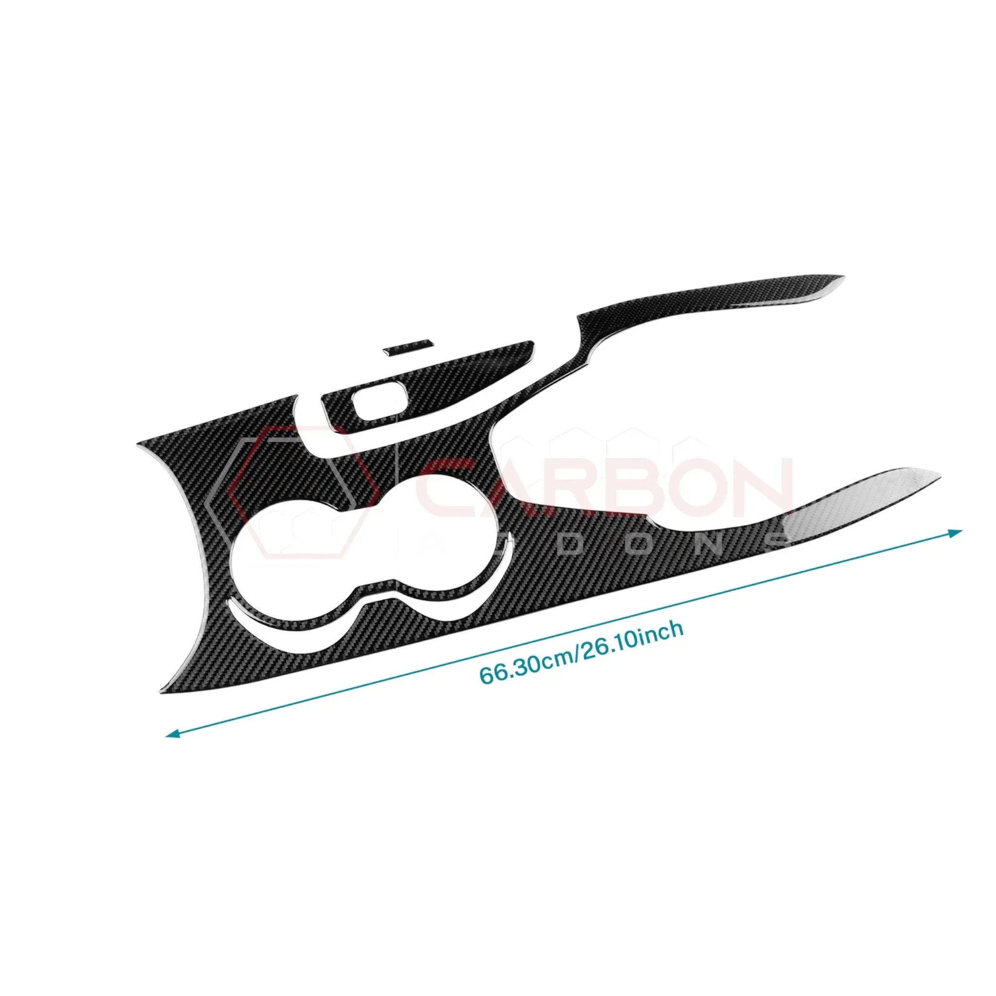 Real Carbon Fiber Center Console Overlay for 2024+ Ford Mustang