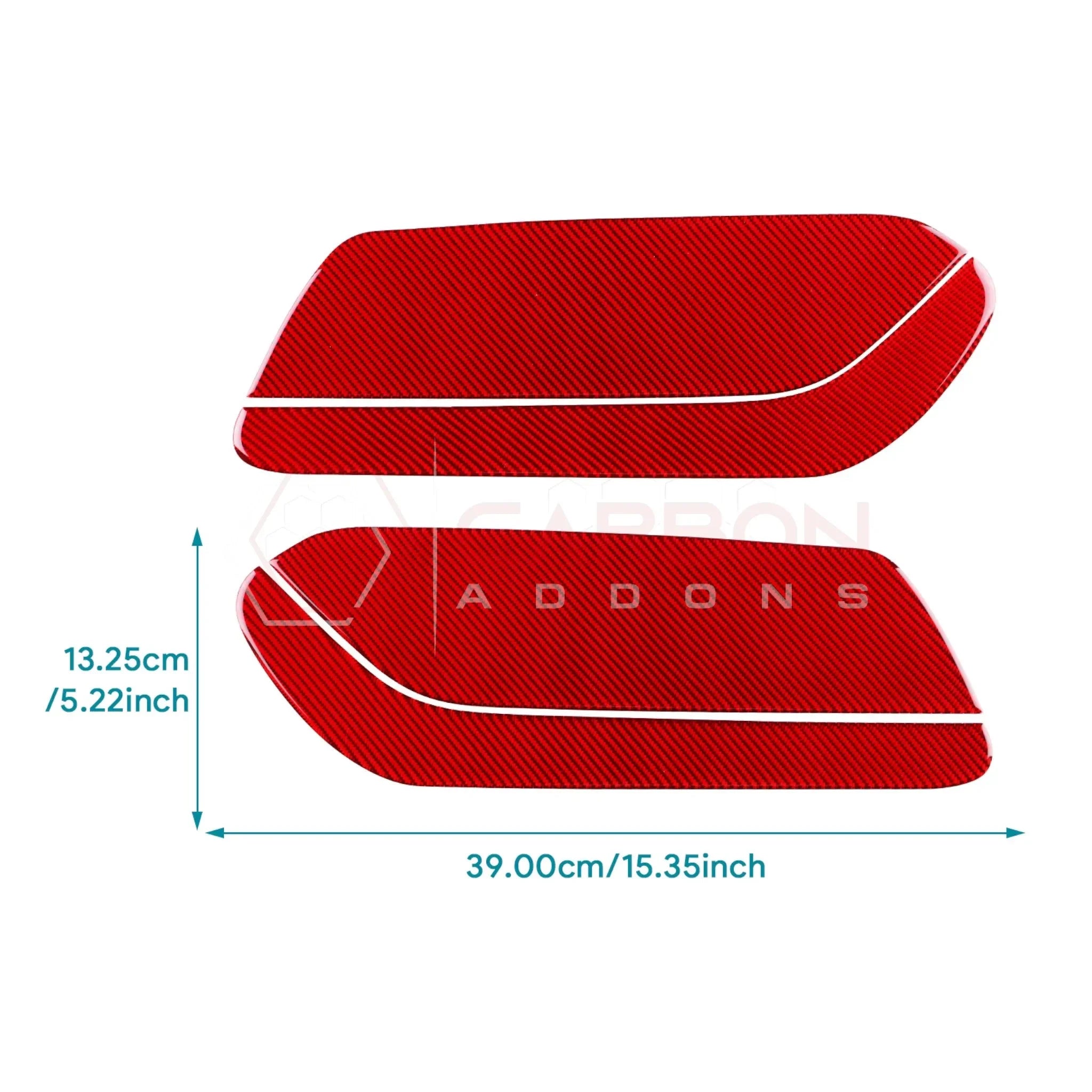 Real Carbon Fiber Rear Seat Side Panel Overlays for 2024+ Ford Mustang