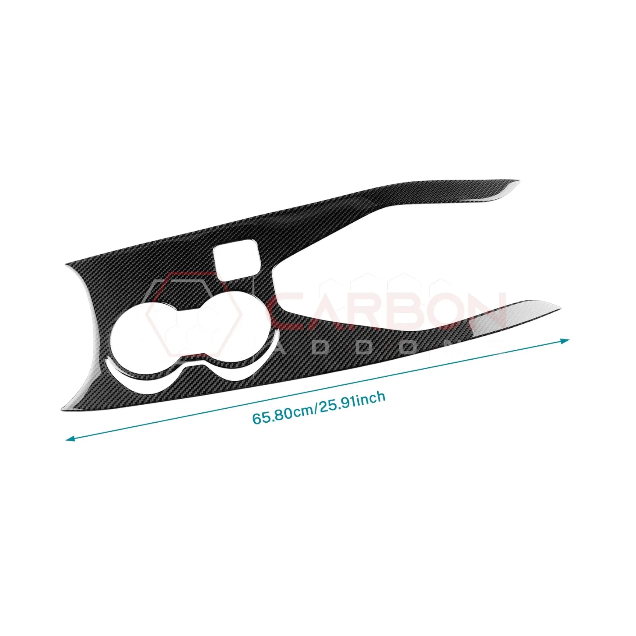 Real Carbon Fiber Center Console Overlay for 2024+ Ford Mustang