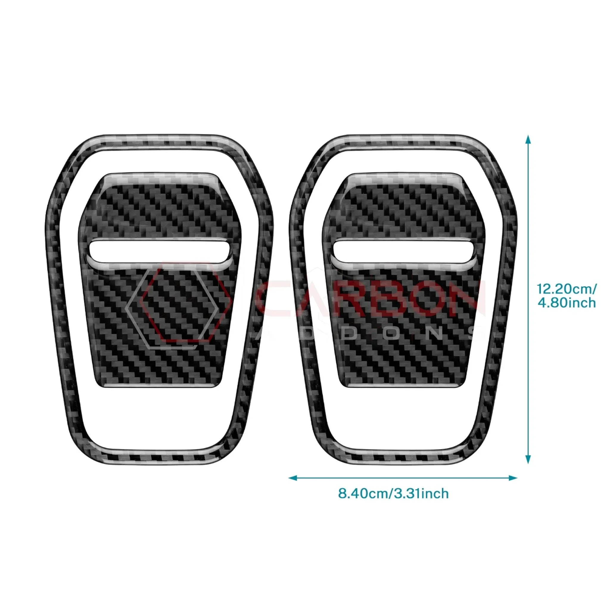 Real Carbon Fiber Front Seat Recliner Overlay for 2024+ Ford Mustang