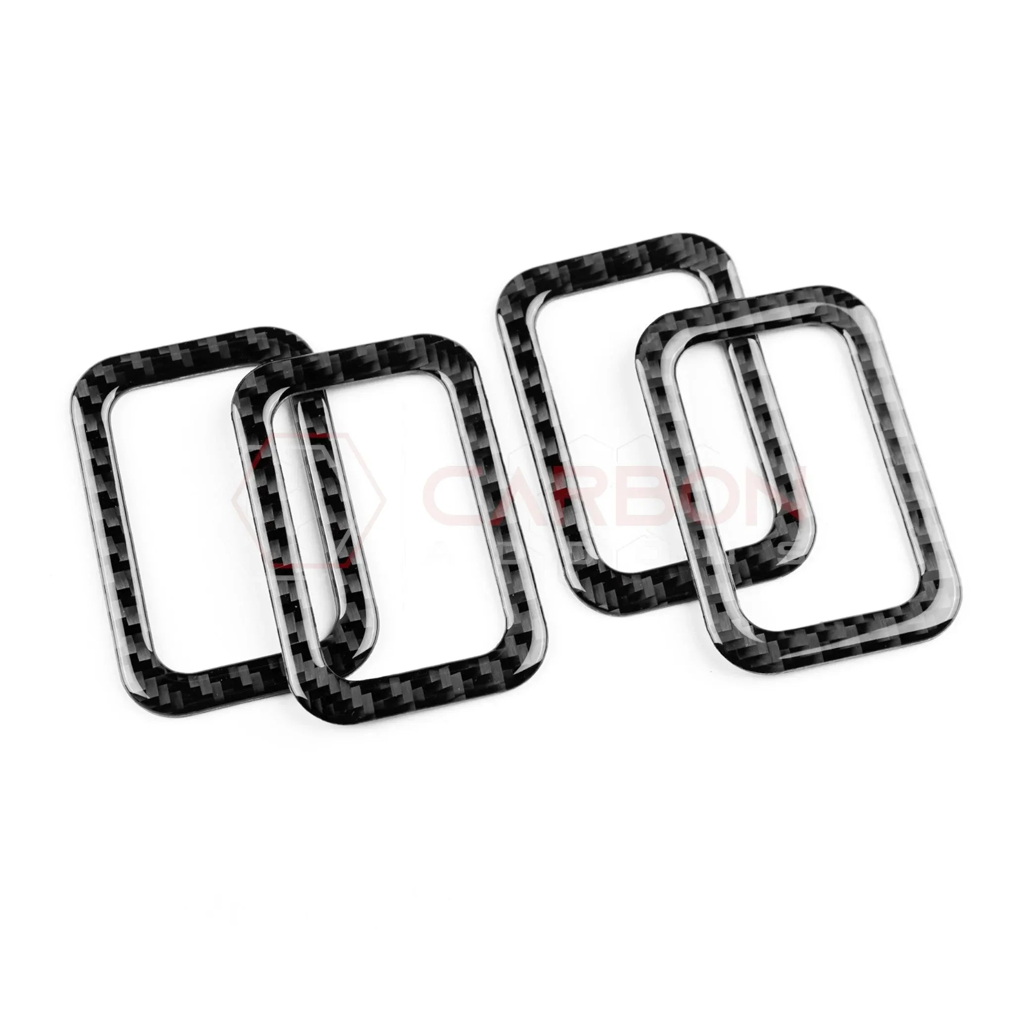 Real Carbon Fiber Rear Child Seat Anchor Trim Overlay for 2024+ Ford Mustang