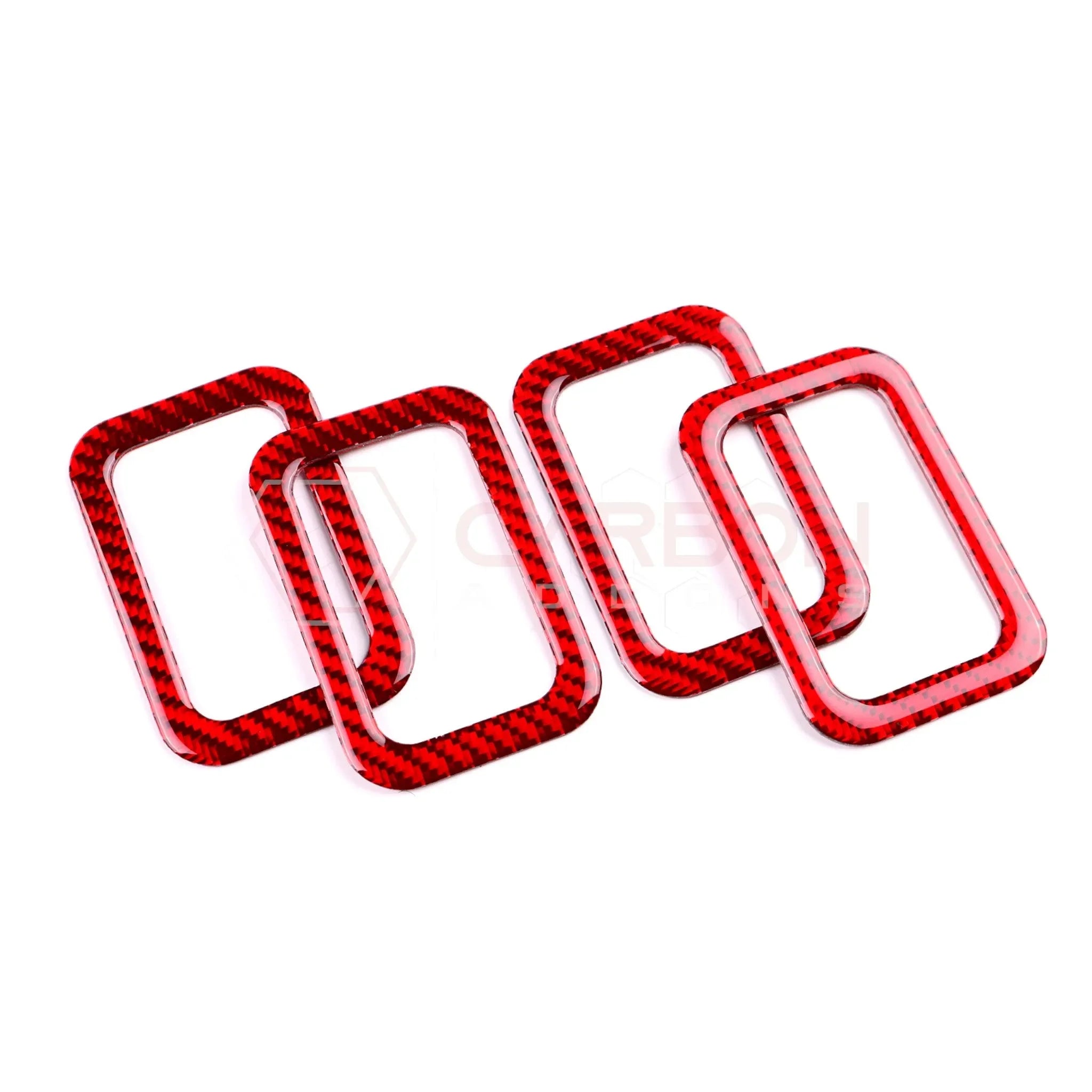 Real Carbon Fiber Rear Child Seat Anchor Trim Overlay for 2024+ Ford Mustang