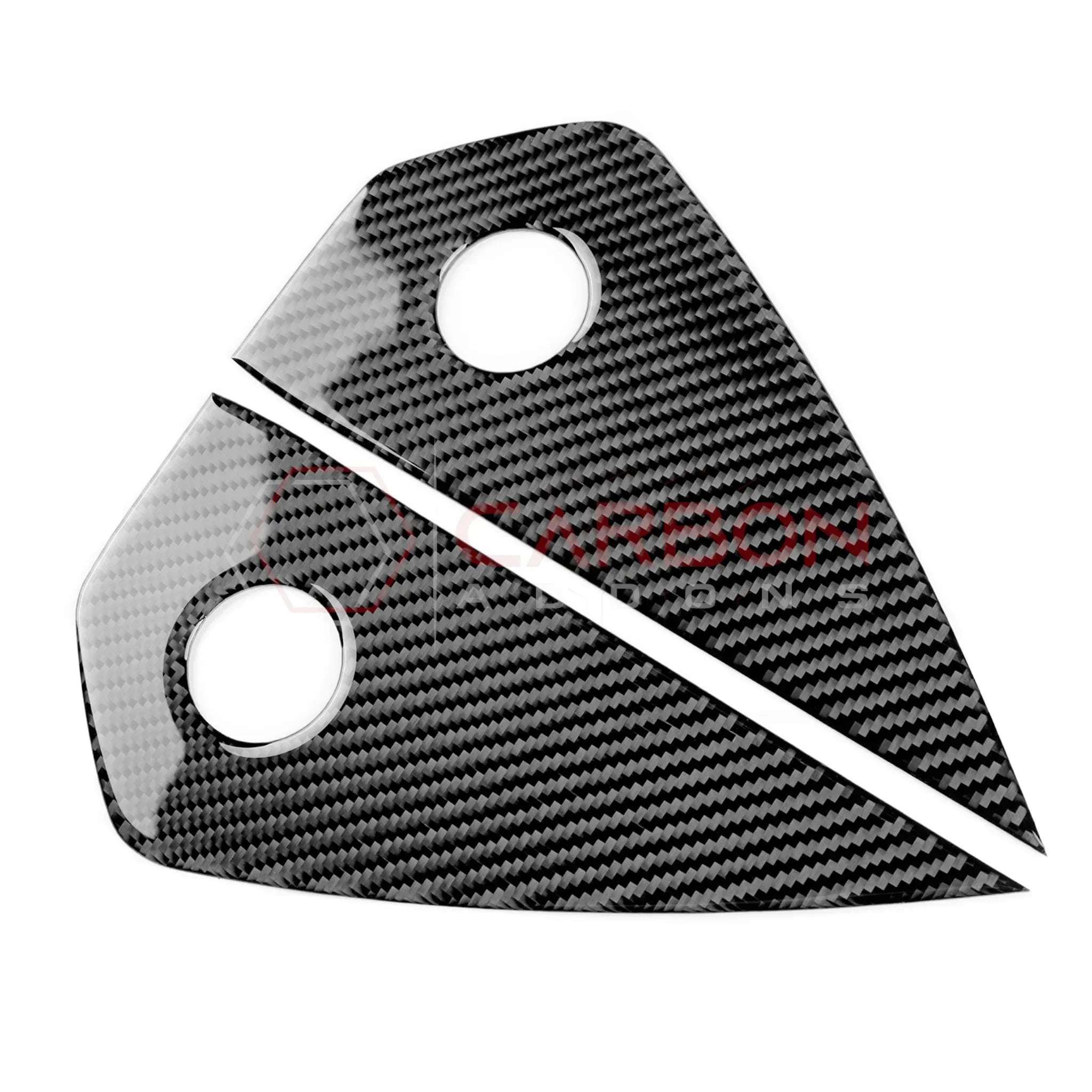 Real Carbon Fiber Dashboard Side Panel Trim Overlay for 2024+ Ford Mustang