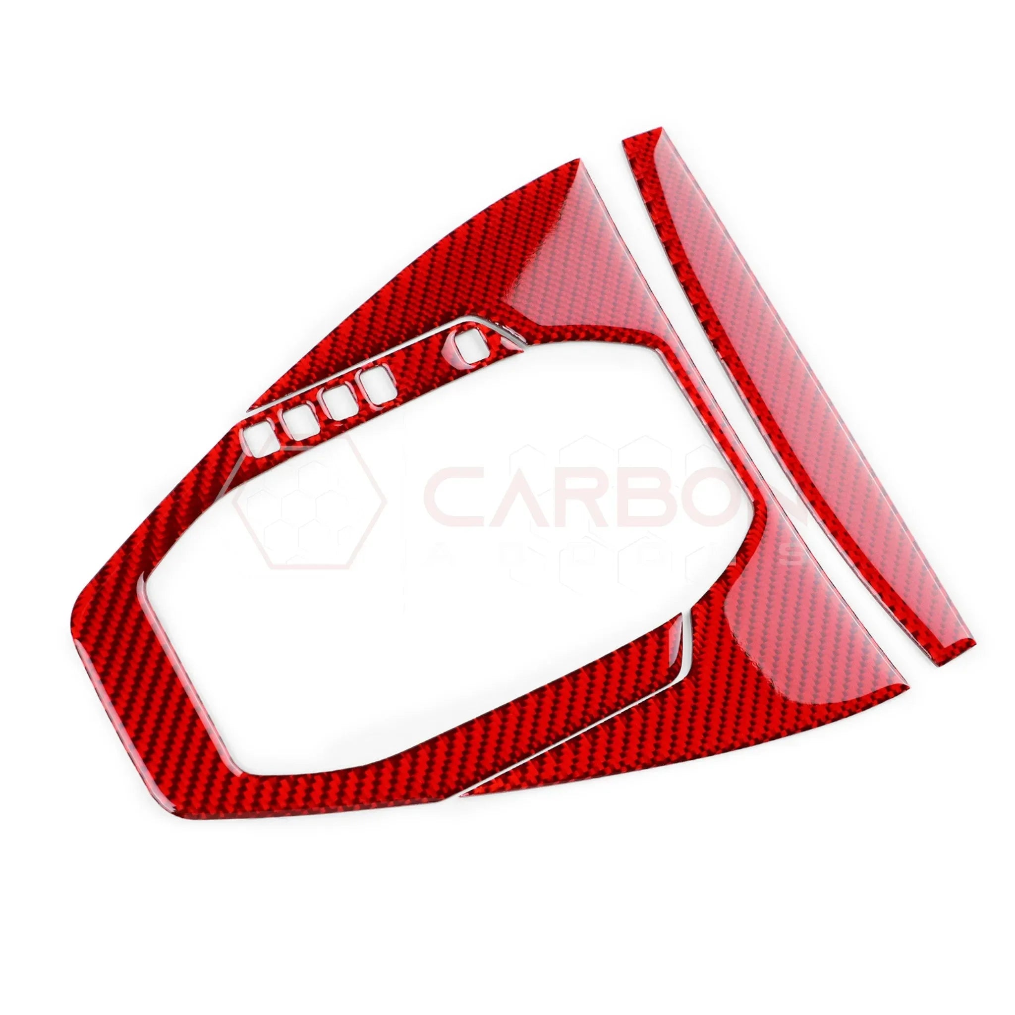 Real Carbon Fiber Gear Shifter Trim Overlay for 2024+ Ford Mustang