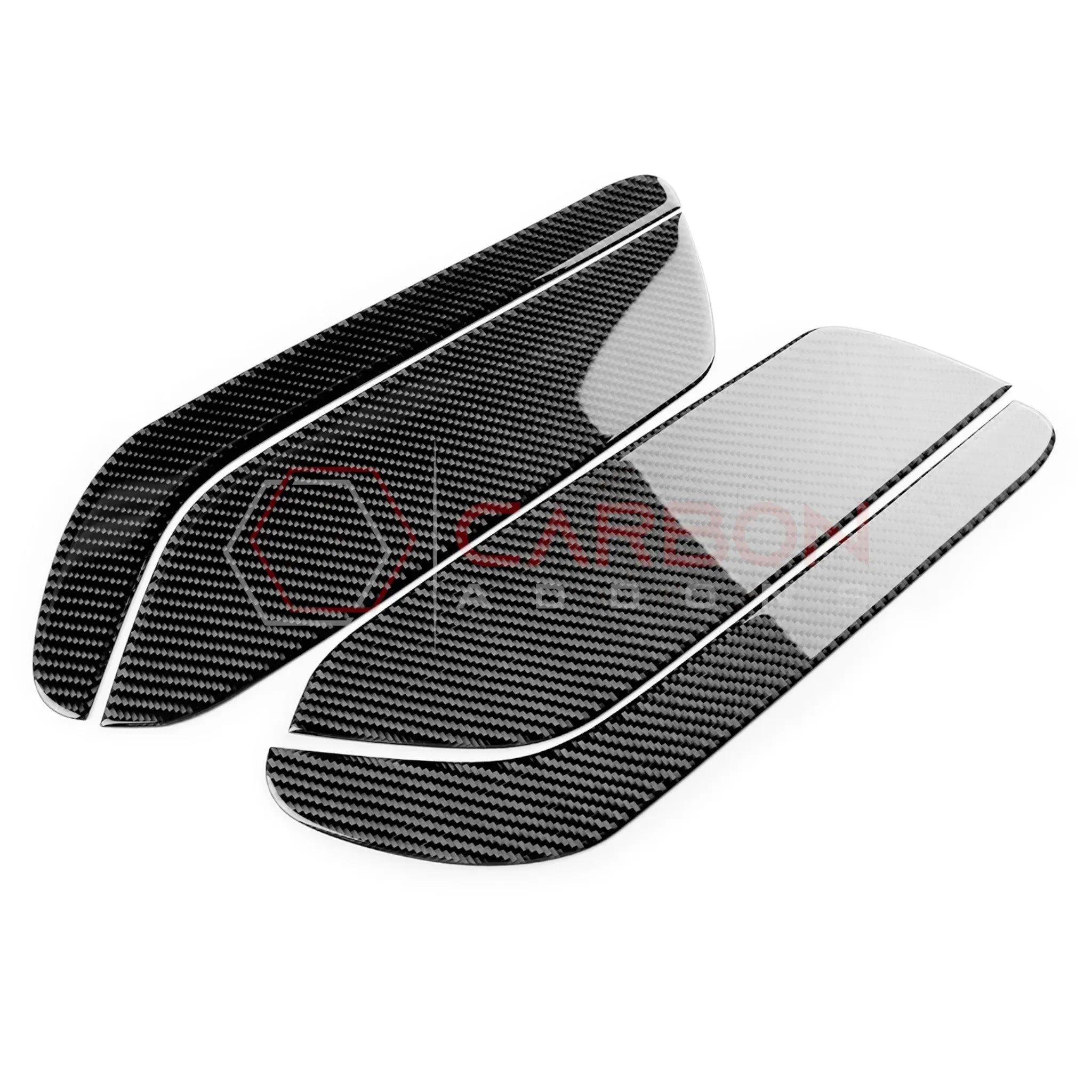 Real Carbon Fiber Rear Seat Side Panel Overlays for 2024+ Ford Mustang