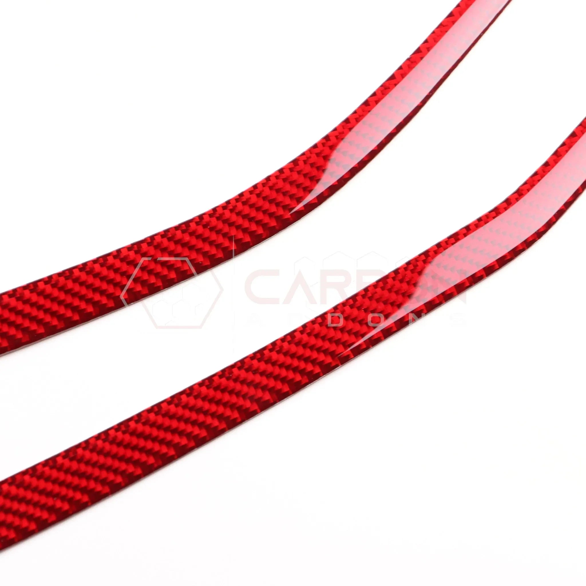 Real Carbon Fiber Headlight Decorative Strip Overlays for 2024+ Ford Mustang