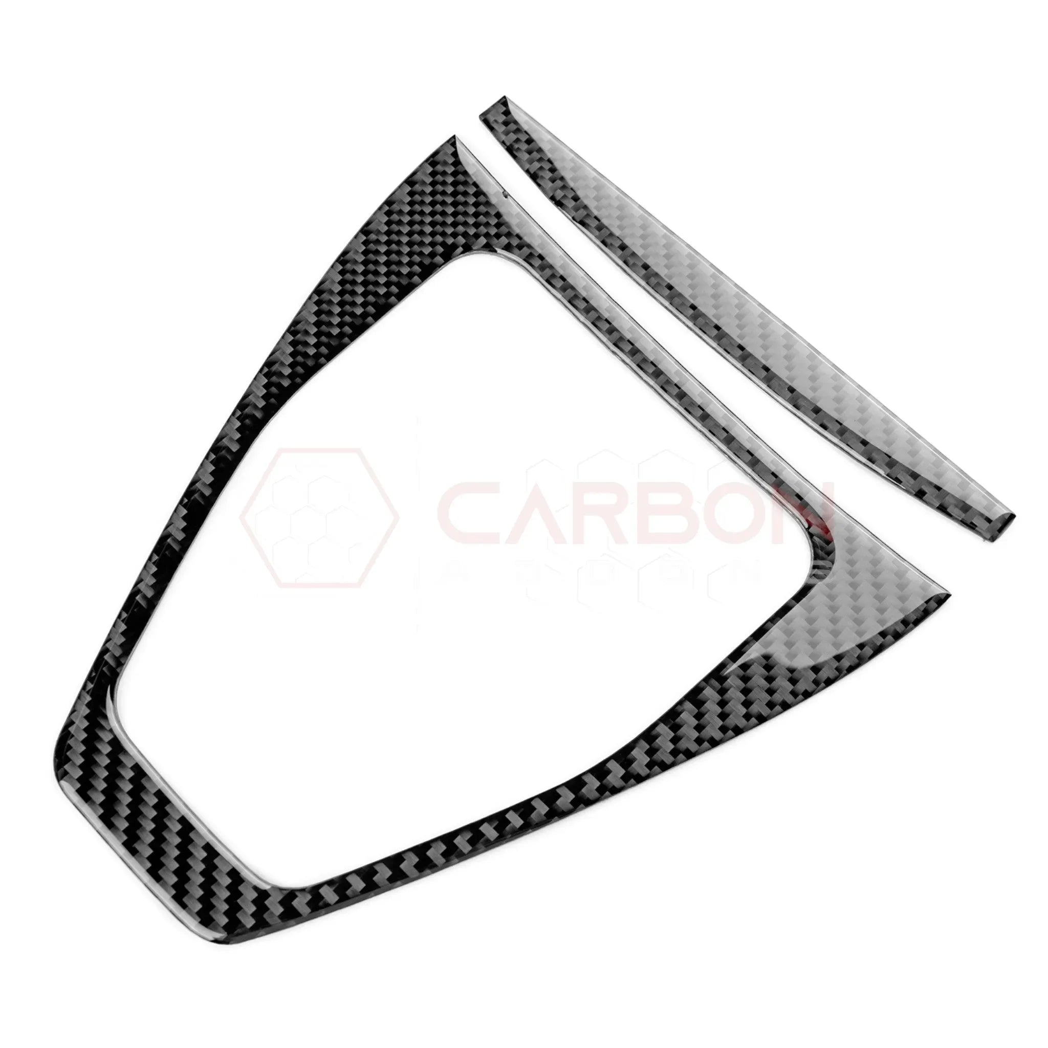 Real Carbon Fiber Gear Shifter Trim Overlay for 2024+ Ford Mustang