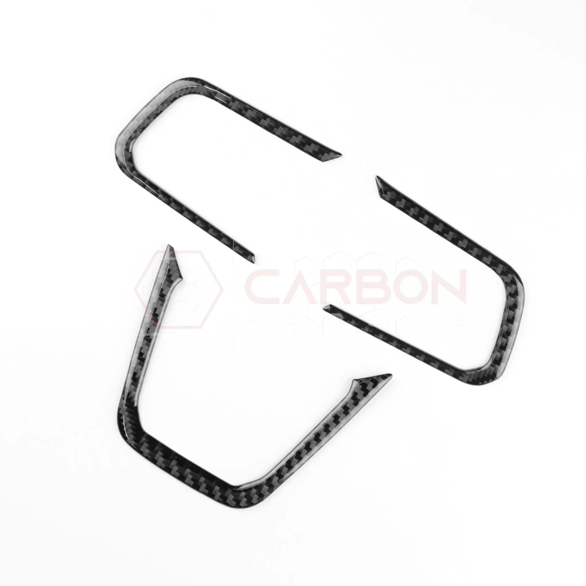 Real Carbon Fiber Steering Wheel Trim Overlays for 2024+ Ford Mustang