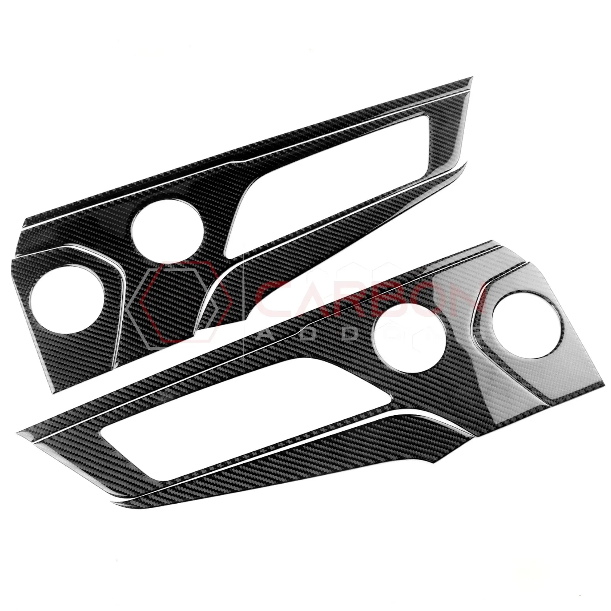 Real Carbon Fiber Door Handle & Speaker Panel Trim Overlay for 2024+ Ford Mustang
