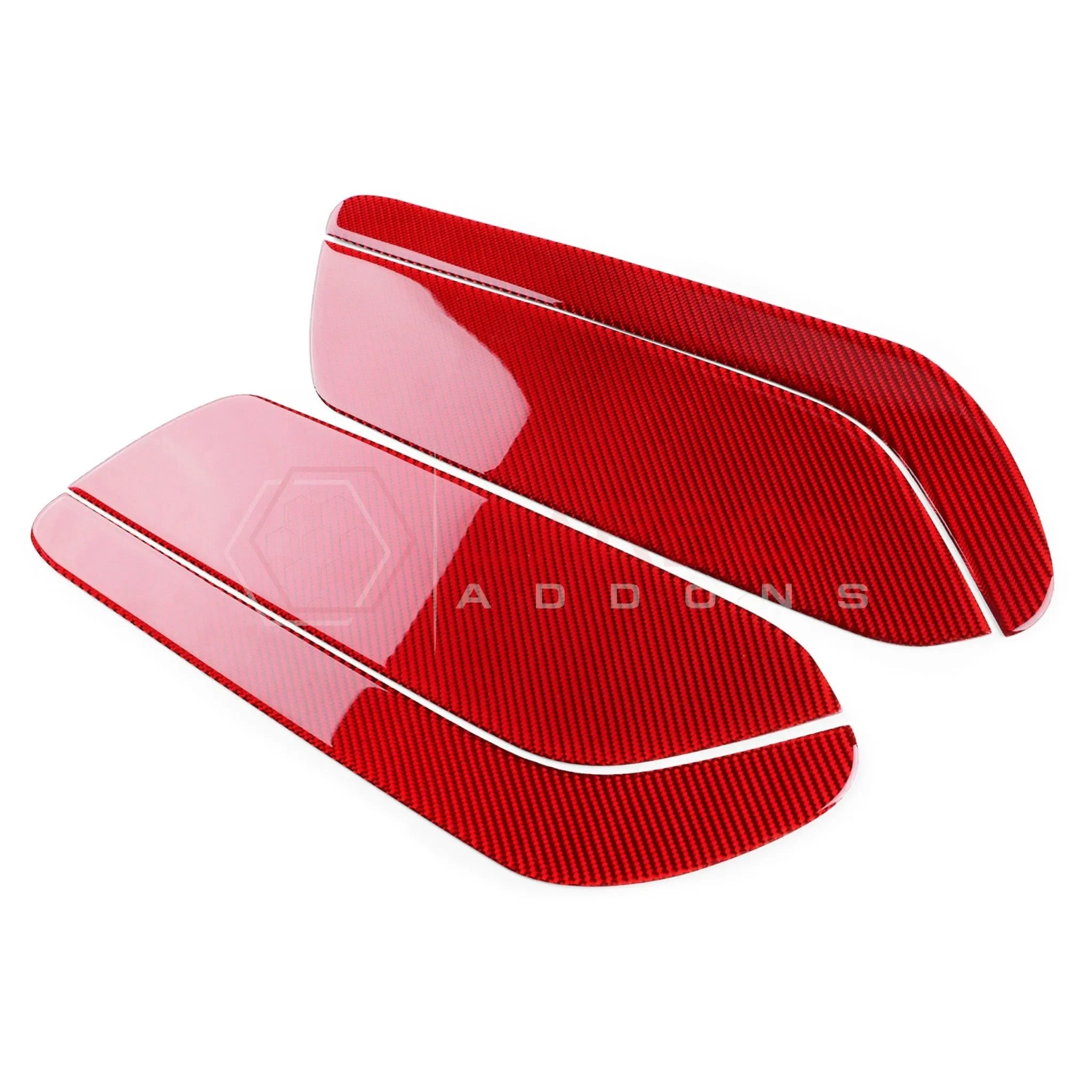 Real Carbon Fiber Rear Seat Side Panel Overlays for 2024+ Ford Mustang