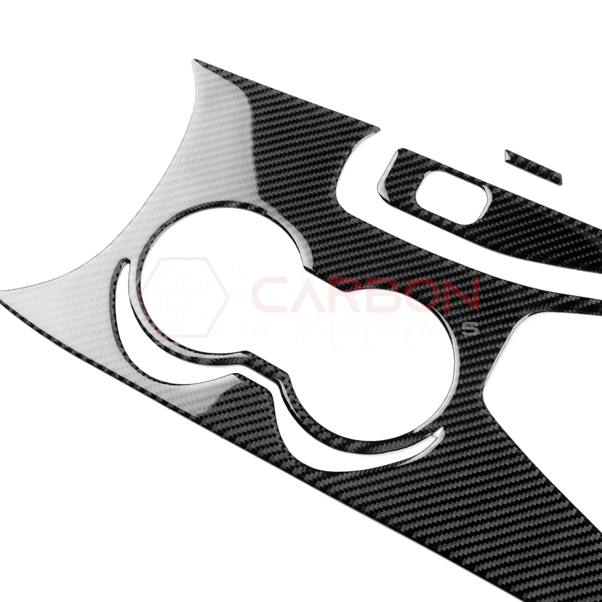 Real Carbon Fiber Center Console Overlay for 2024+ Ford Mustang