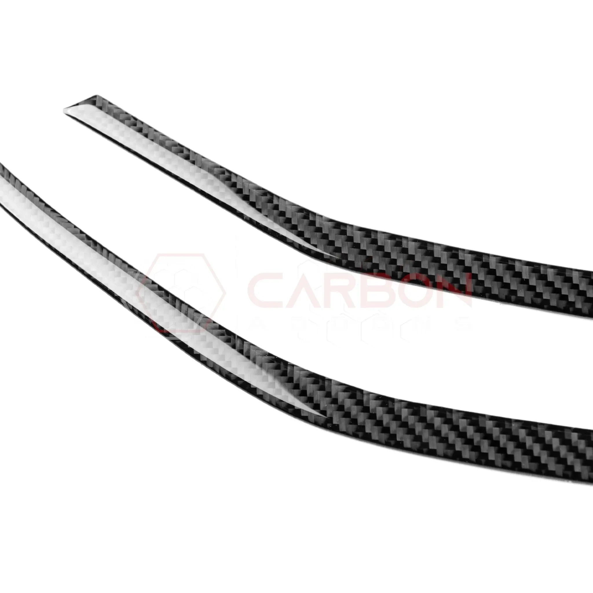 Real Carbon Fiber Headlight Decorative Strip Overlays for 2024+ Ford Mustang