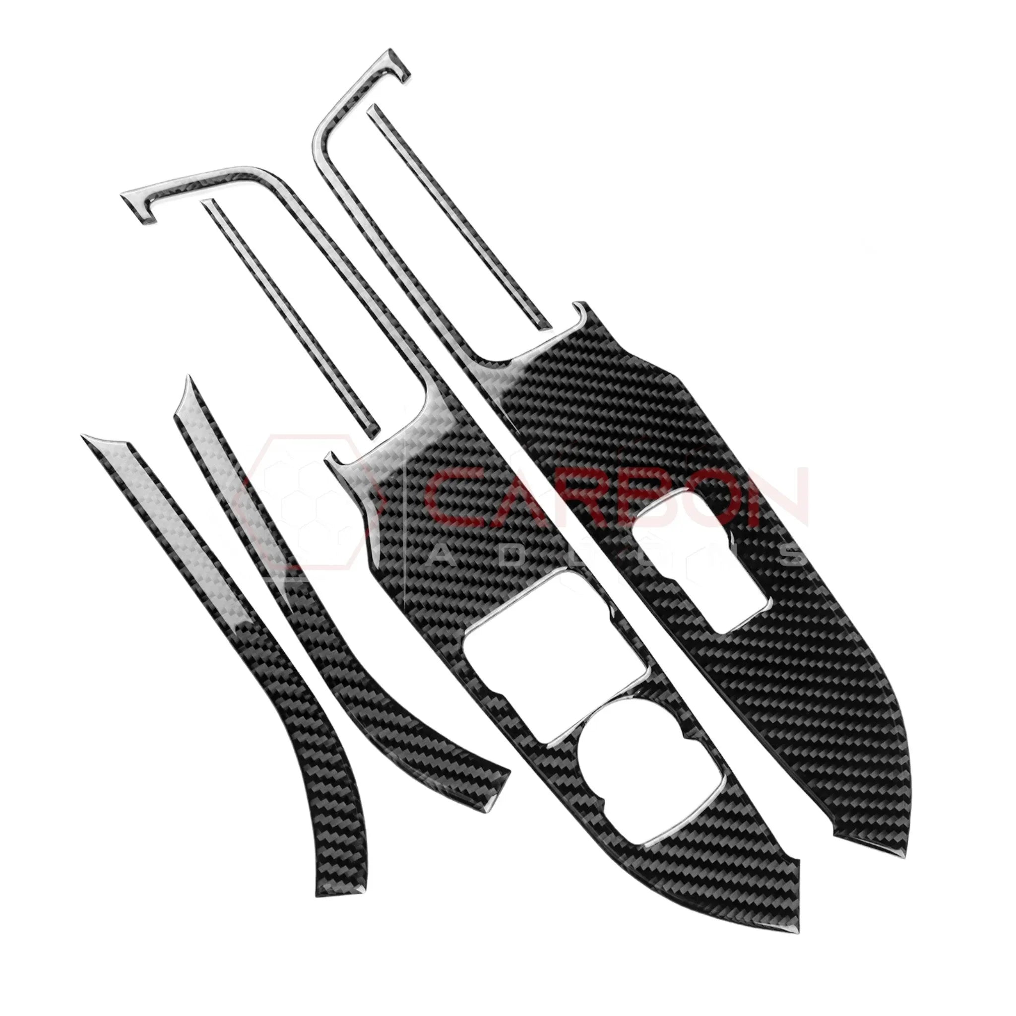 Real Carbon Fiber Window Switch Trim Overlay for 2024+ Ford Mustang