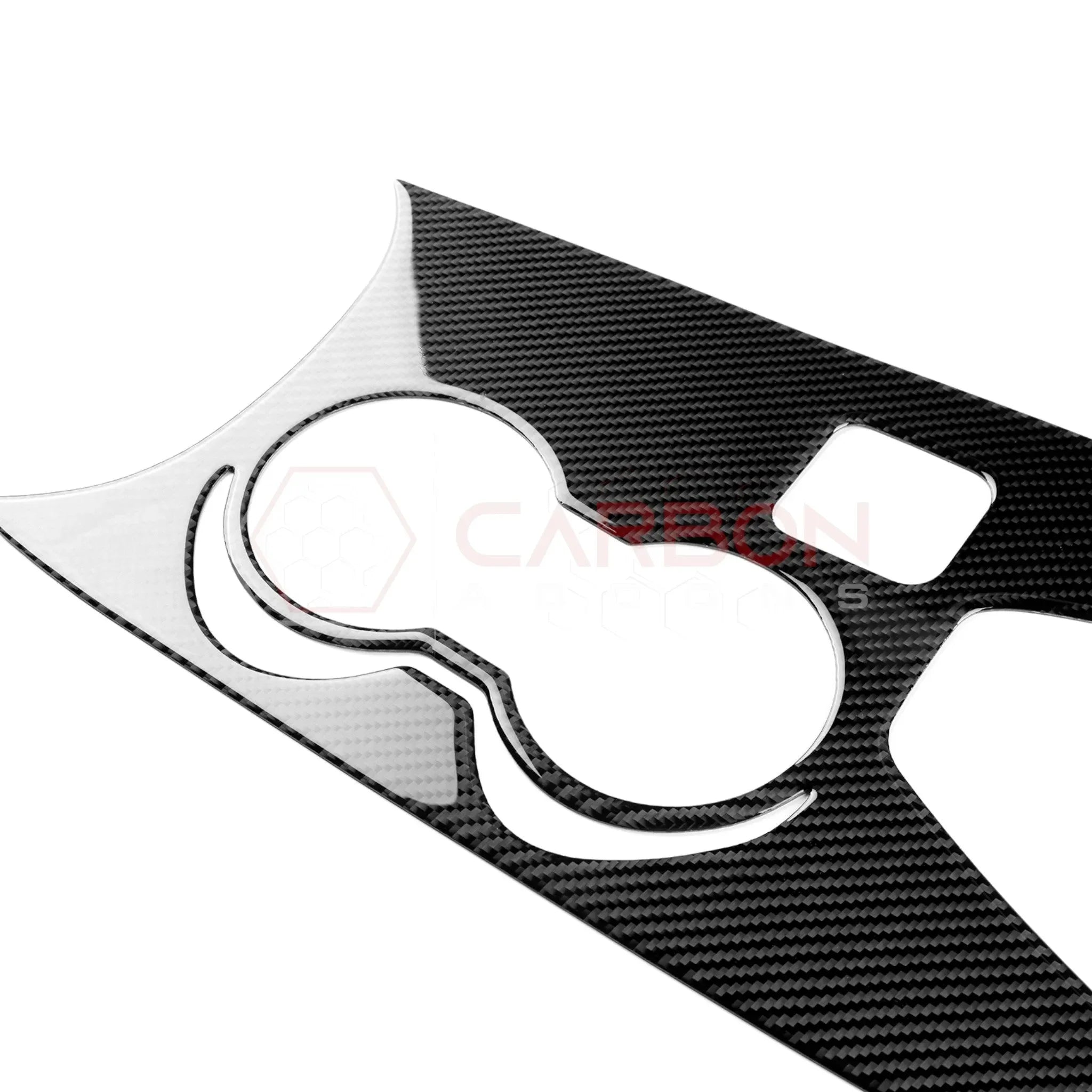 Real Carbon Fiber Center Console Overlay for 2024+ Ford Mustang