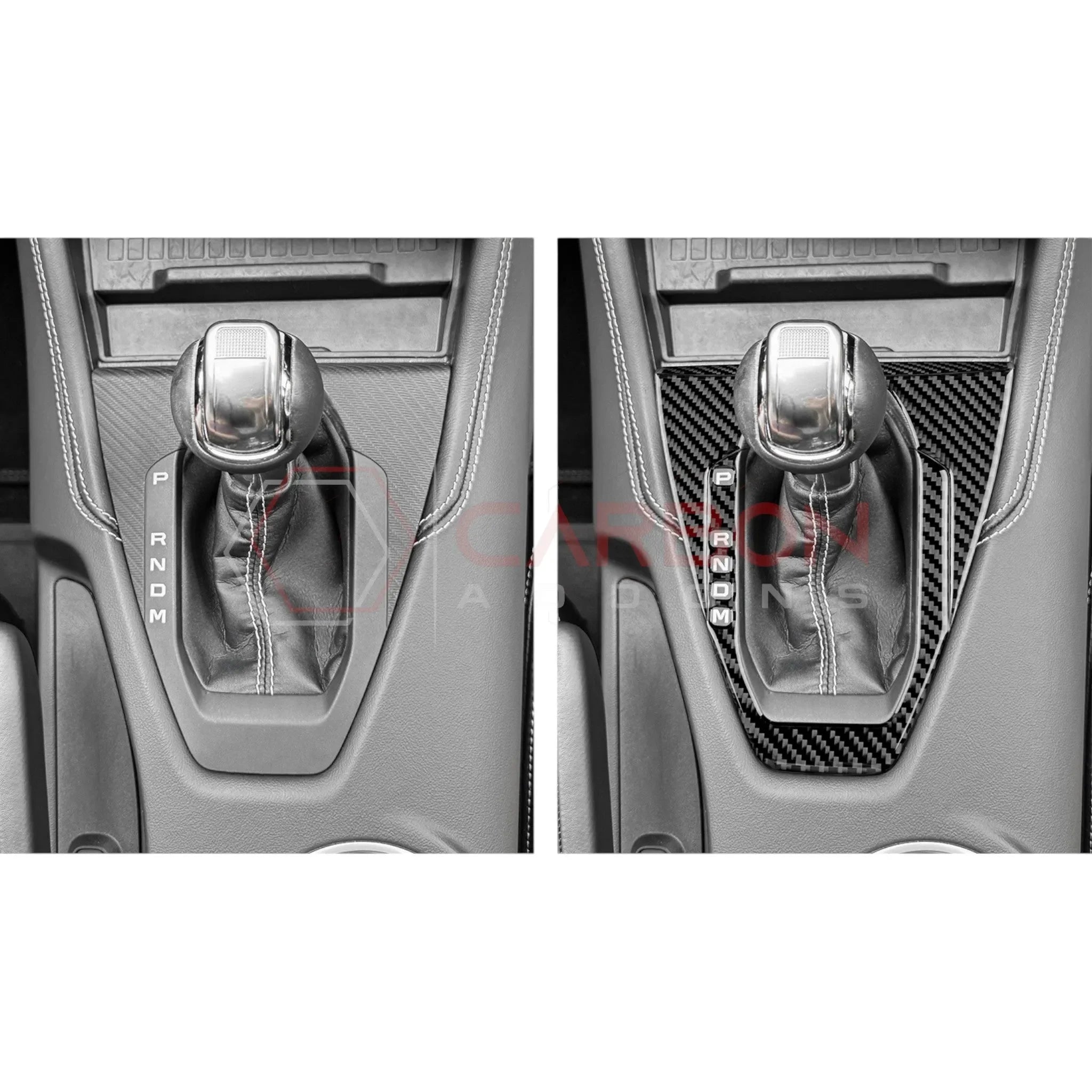 Real Carbon Fiber Gear Shifter Trim Overlay for 2024+ Ford Mustang