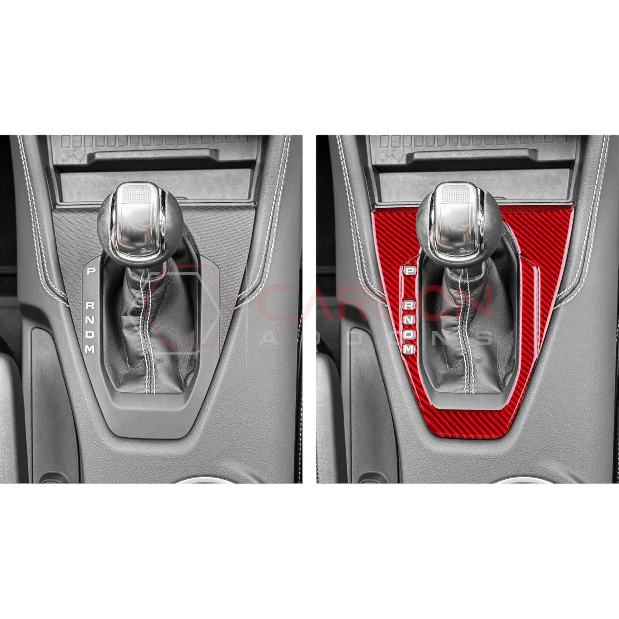 Real Carbon Fiber Gear Shifter Trim Overlay for 2024+ Ford Mustang
