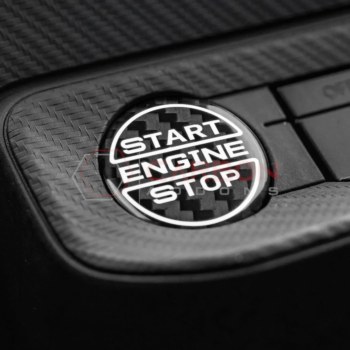 Real Carbon Fiber Start/Stop Button Cover for 2024+ Ford Mustang