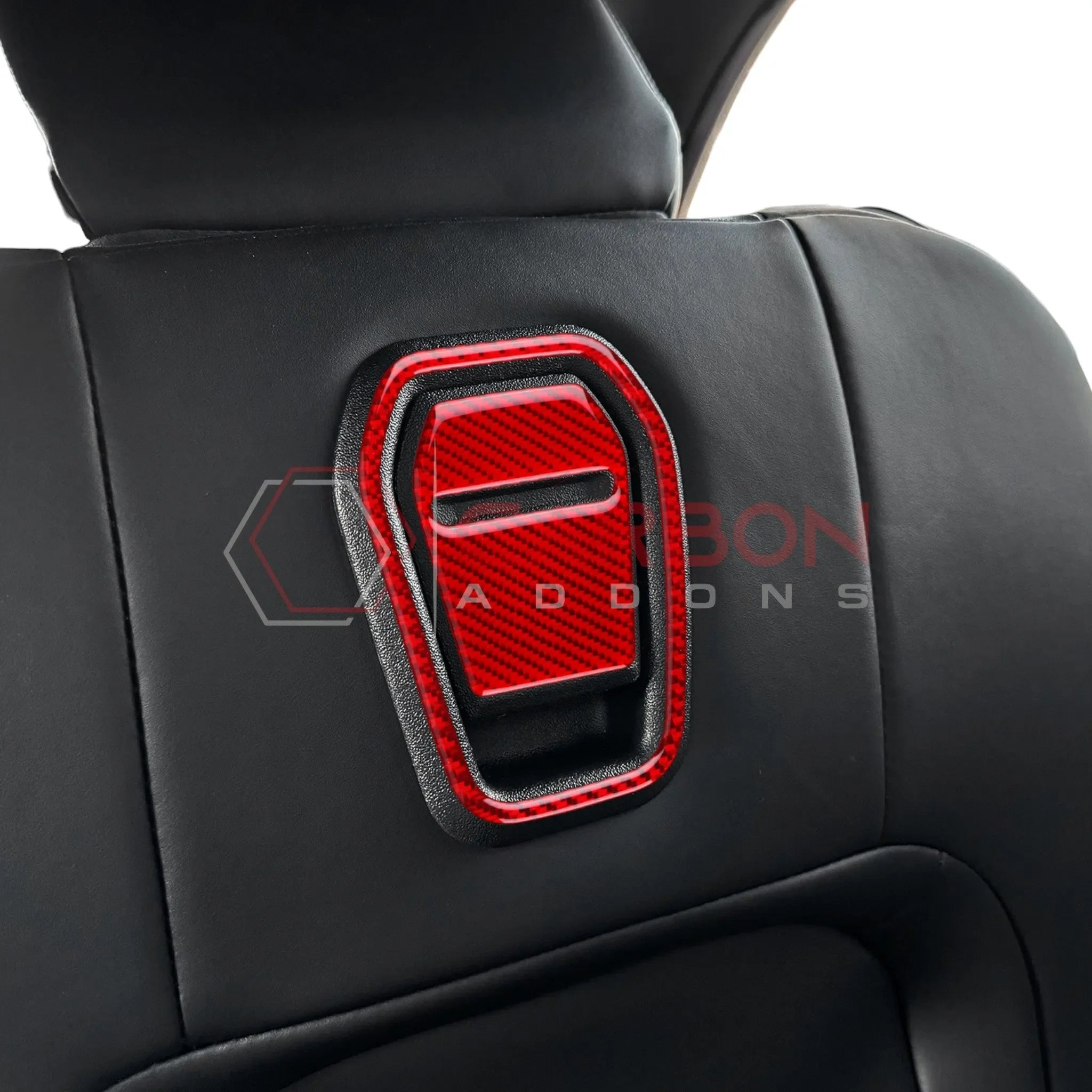 Real Carbon Fiber Front Seat Recliner Overlay for 2024+ Ford Mustang