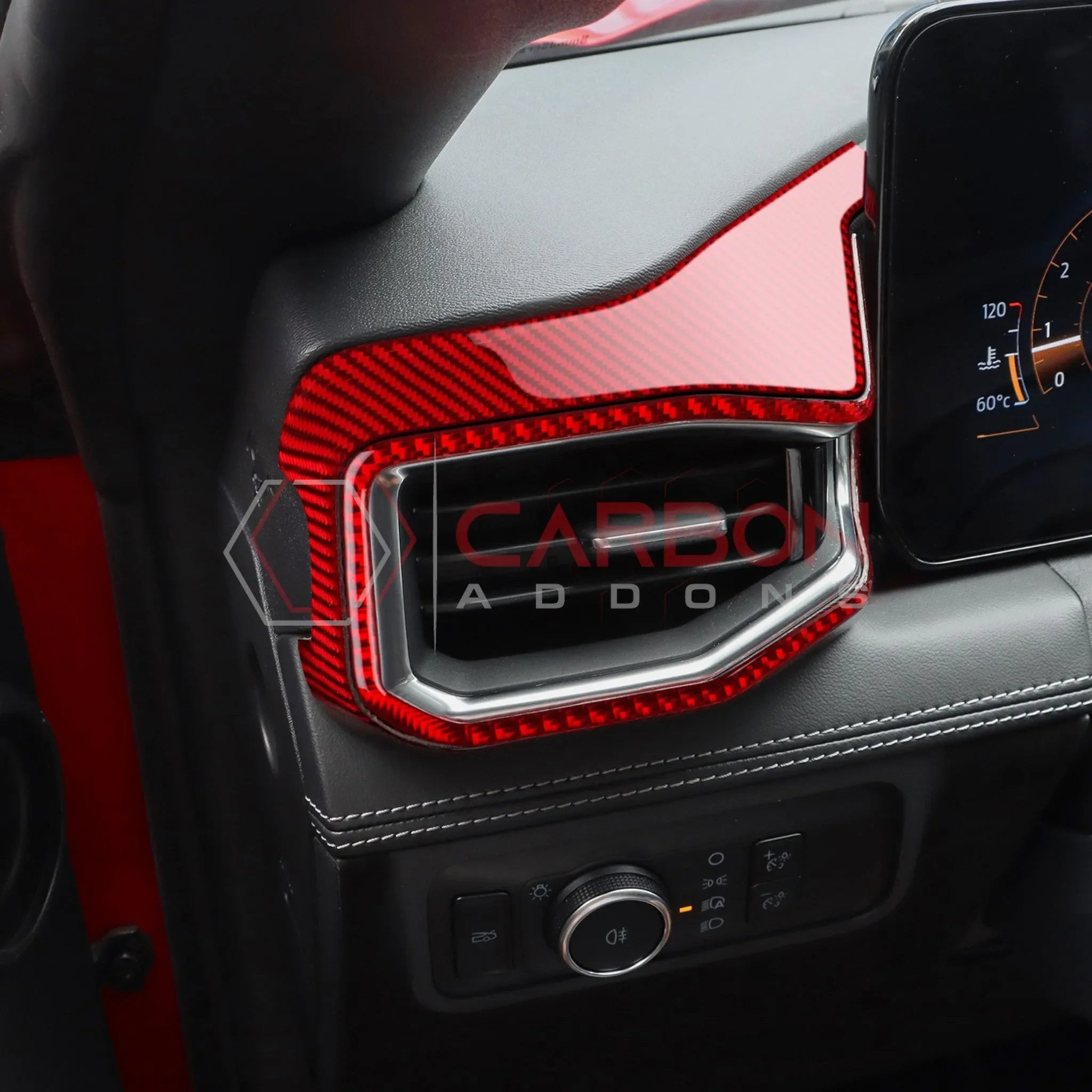 Real Carbon Fiber Driver Side Dashboard Trim Overlays for 2024+ Ford Mustang