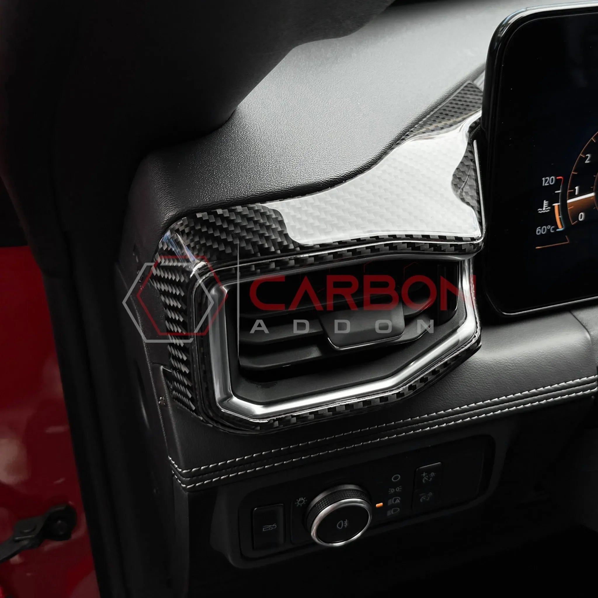 Real Carbon Fiber Driver Side Dashboard Trim Overlays for 2024+ Ford Mustang
