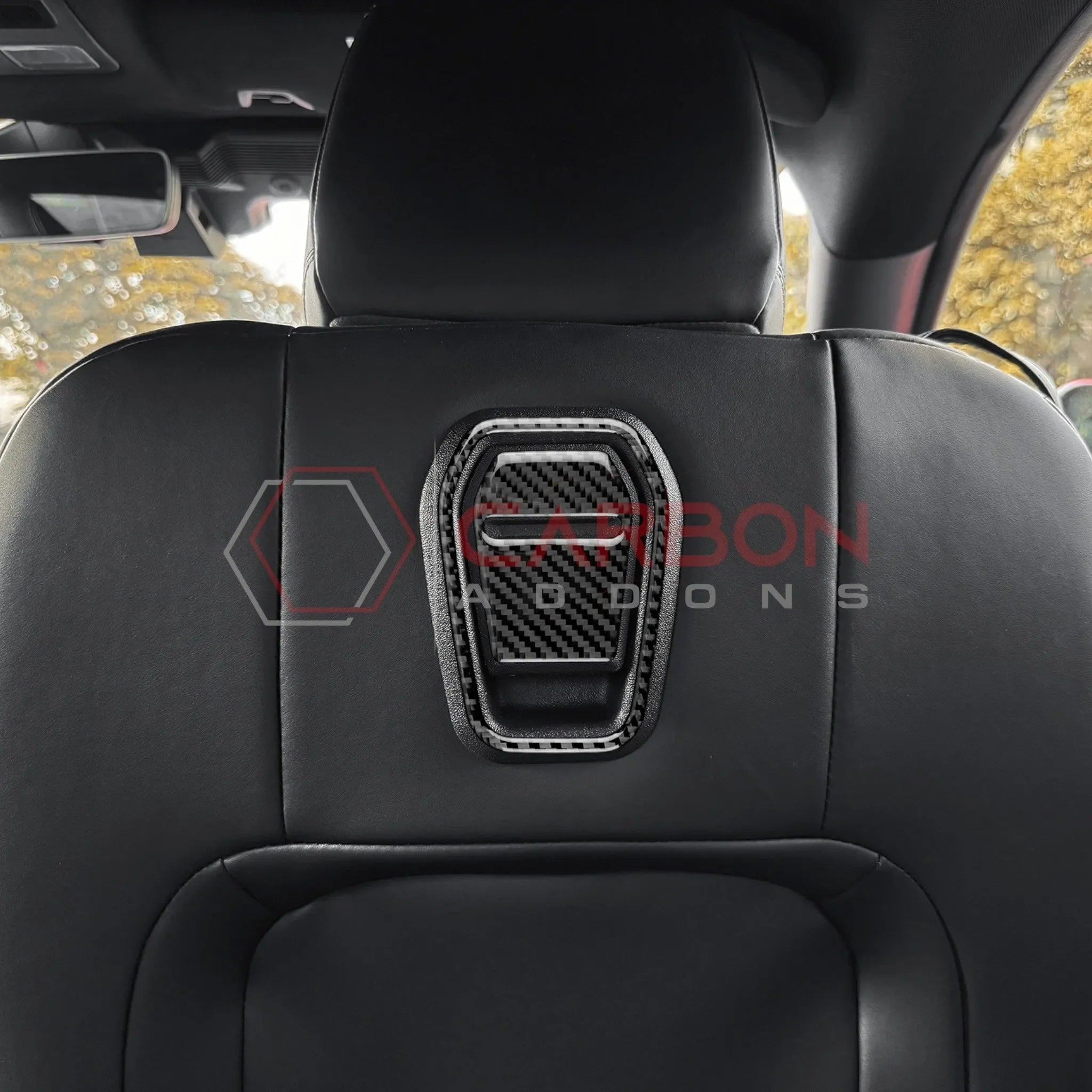 Real Carbon Fiber Front Seat Recliner Overlay for 2024+ Ford Mustang