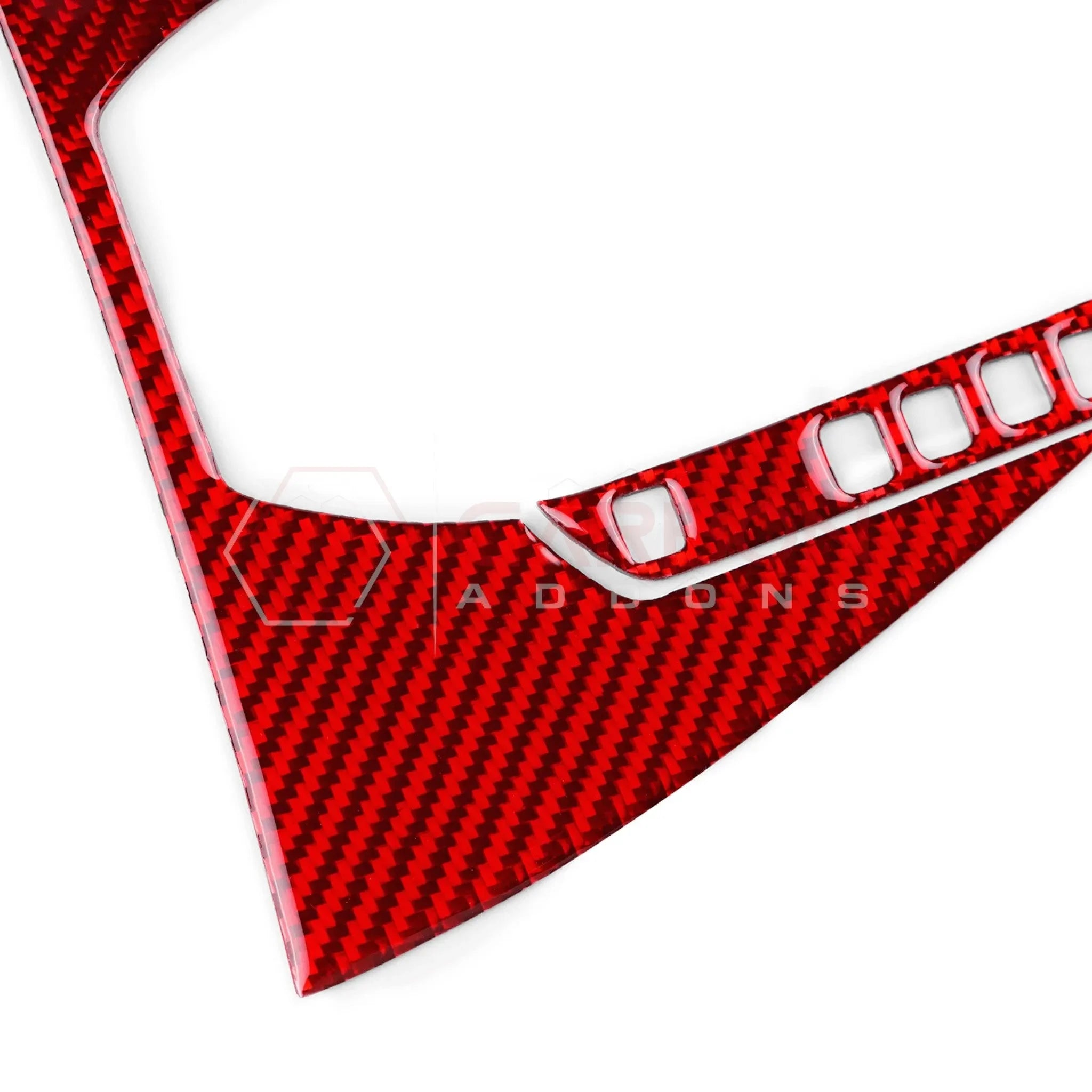 Real Carbon Fiber Gear Shifter Trim Overlay for 2024+ Ford Mustang