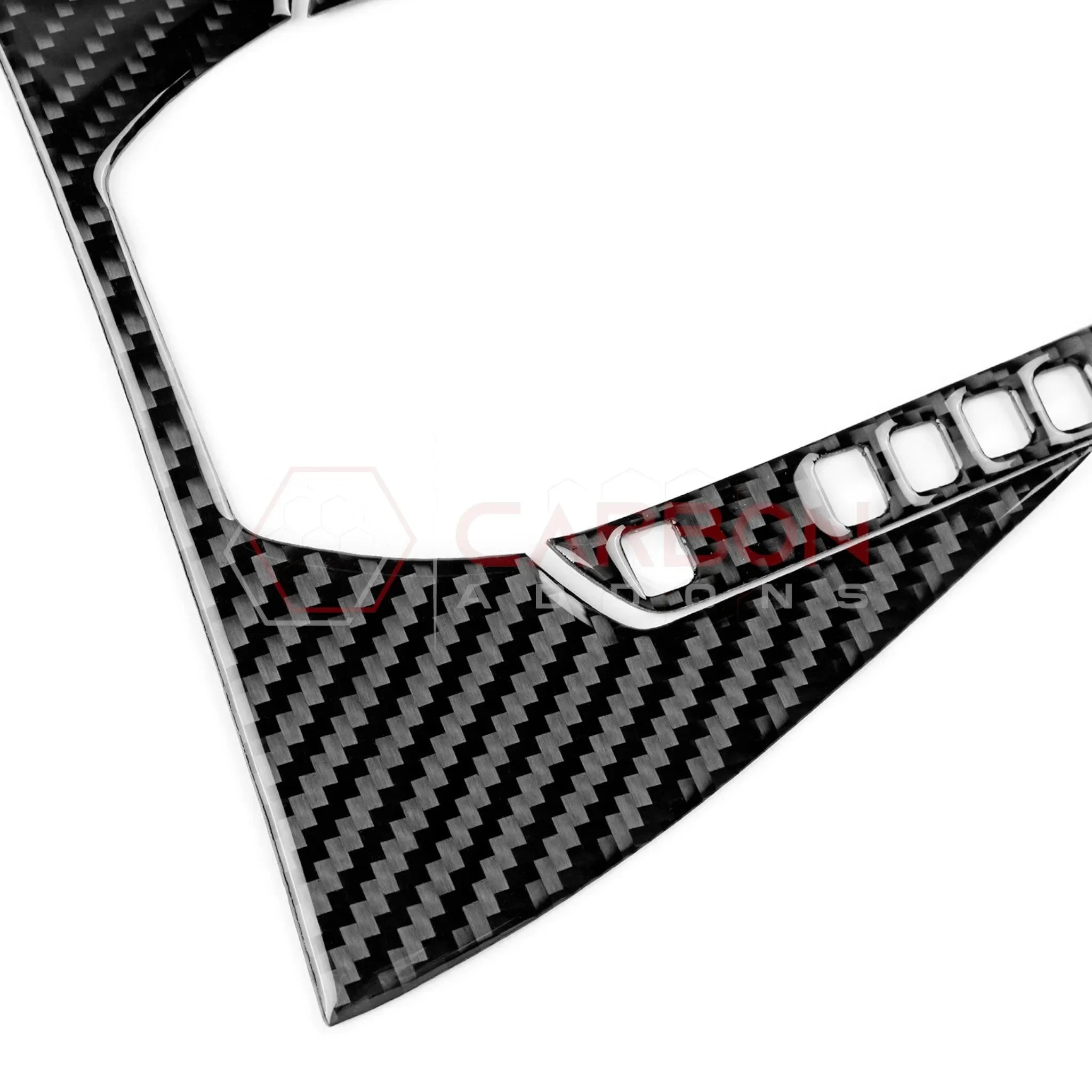 Real Carbon Fiber Gear Shifter Trim Overlay for 2024+ Ford Mustang