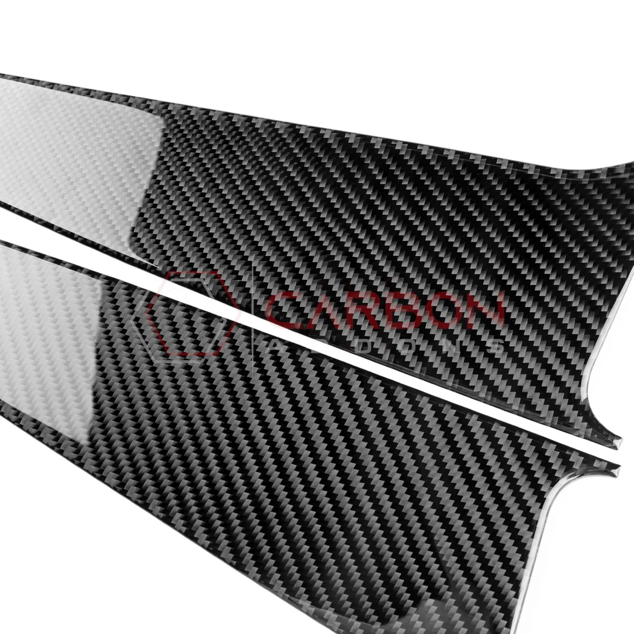 Real Carbon Fiber Lower Door Panel Trim Overlay for 2024+ Ford Mustang