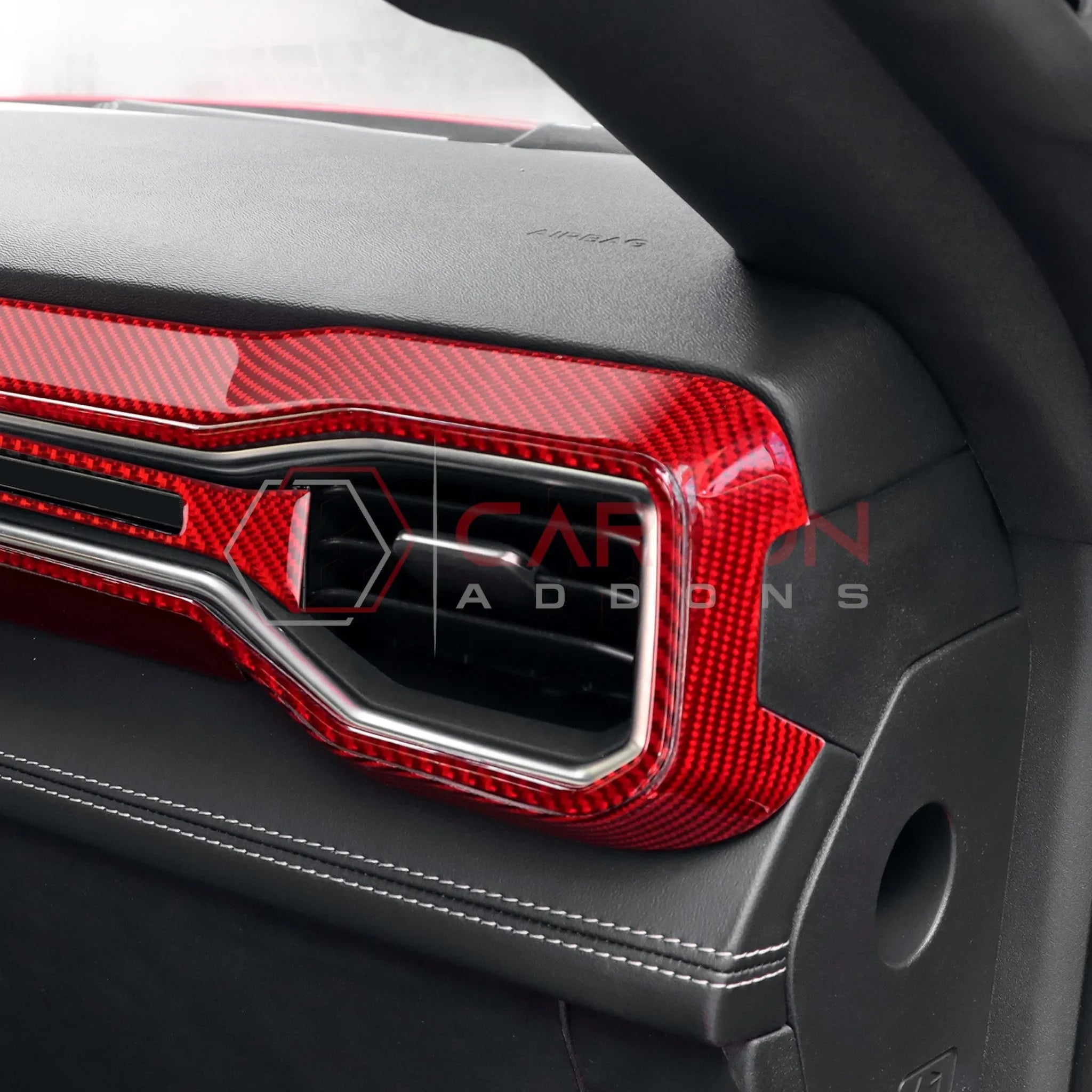 Real Carbon Fiber Passenger Side Dashboard Trim Overlays for 2024+ Ford Mustang