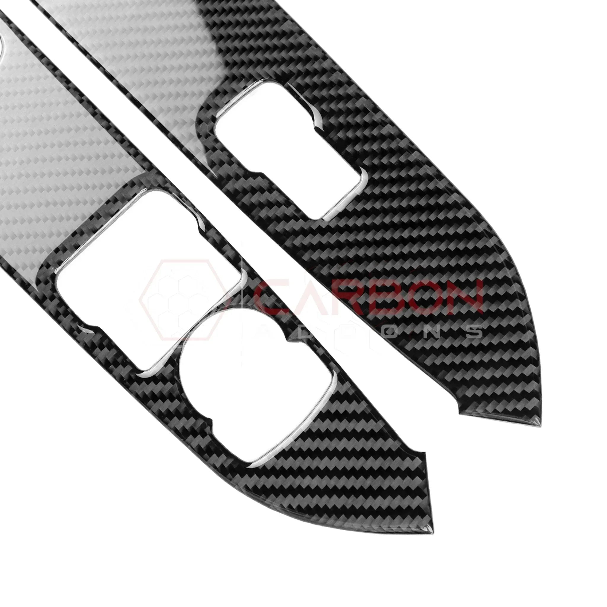 Real Carbon Fiber Window Switch Trim Overlay for 2024+ Ford Mustang